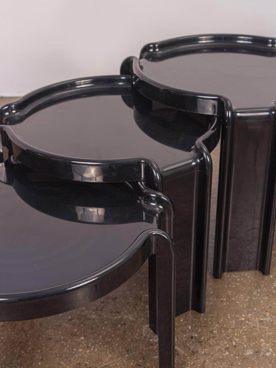 black acrylic nest of tables