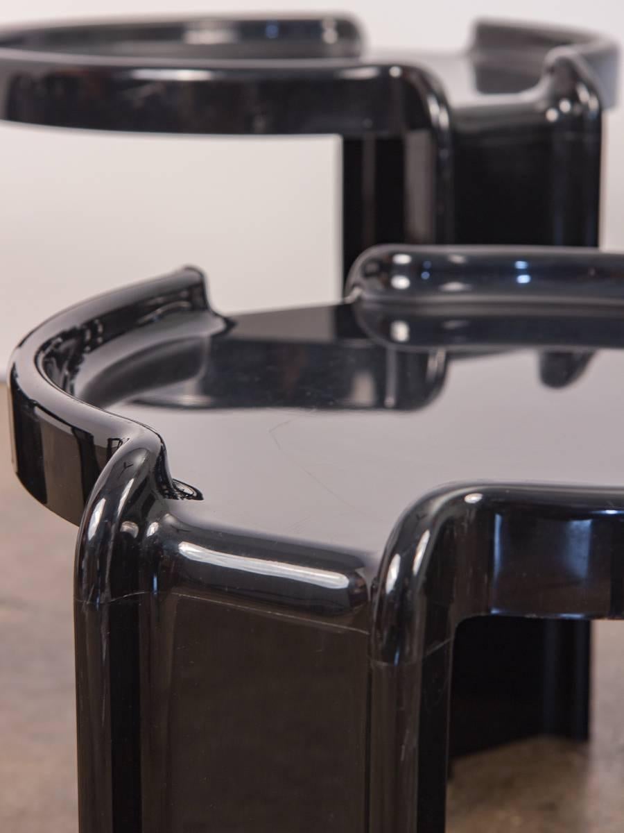 Black Acrylic Kartell Stacking Tables In Good Condition In Brooklyn, NY