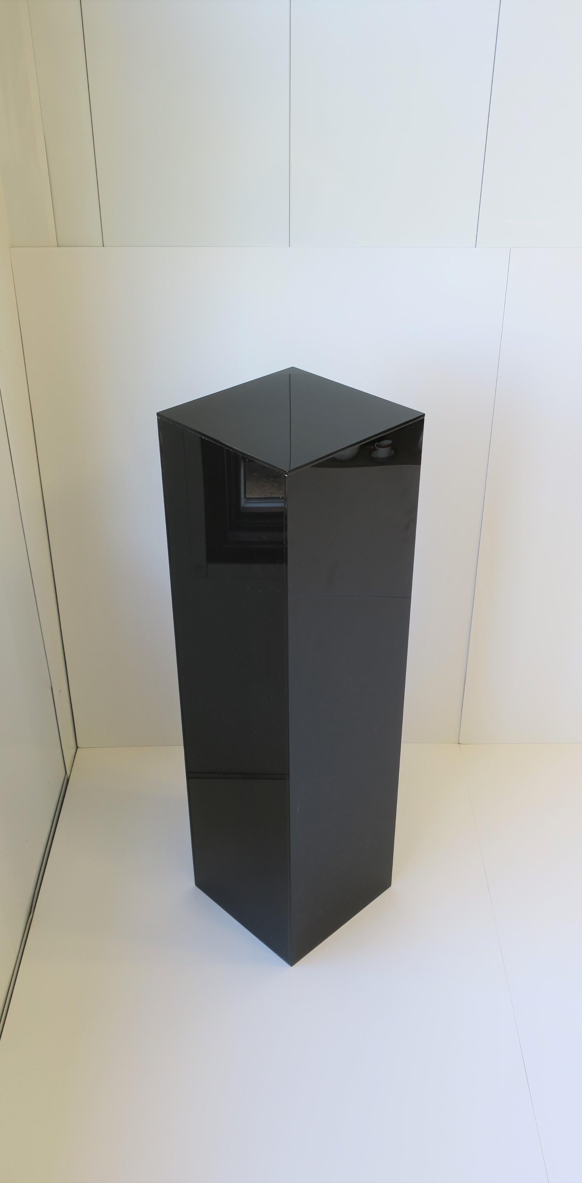 Modern Black Acrylic Pedestal Column Stand