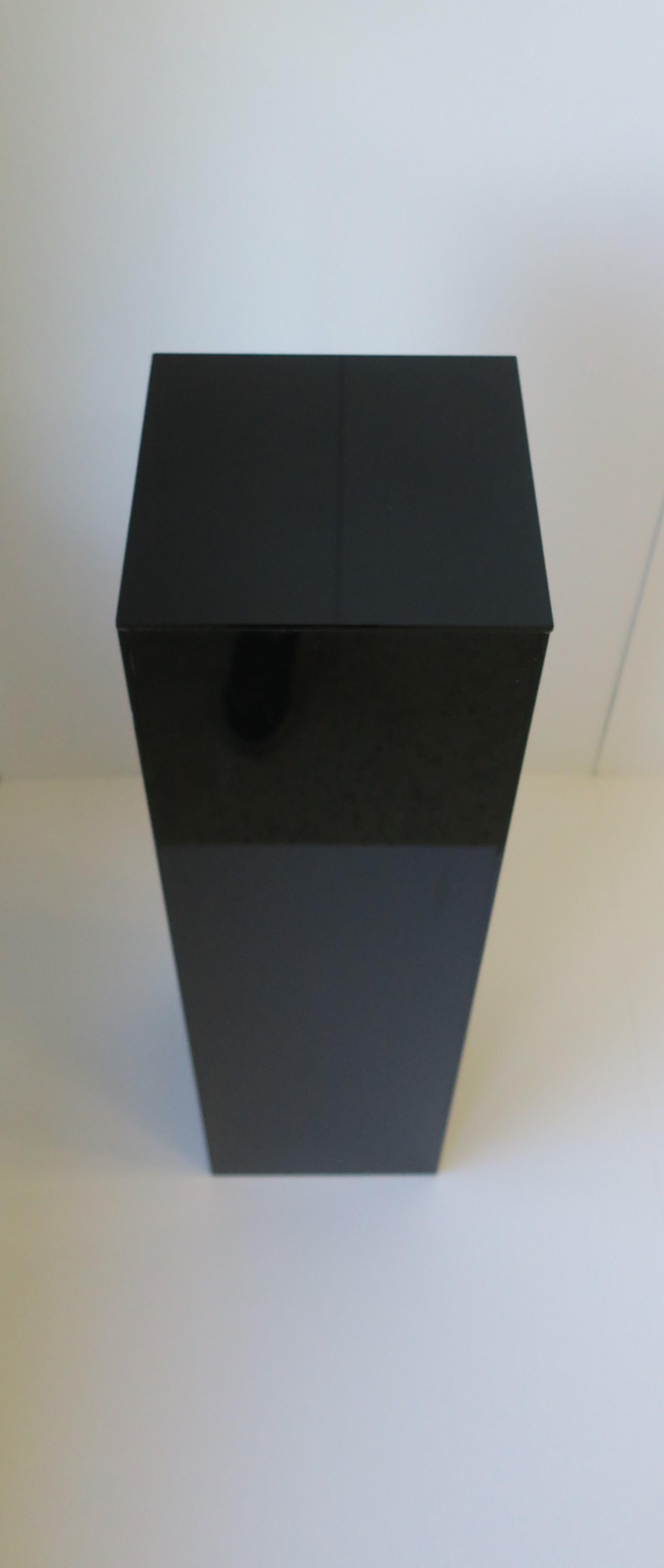 Contemporary Black Acrylic Pedestal Column Stand