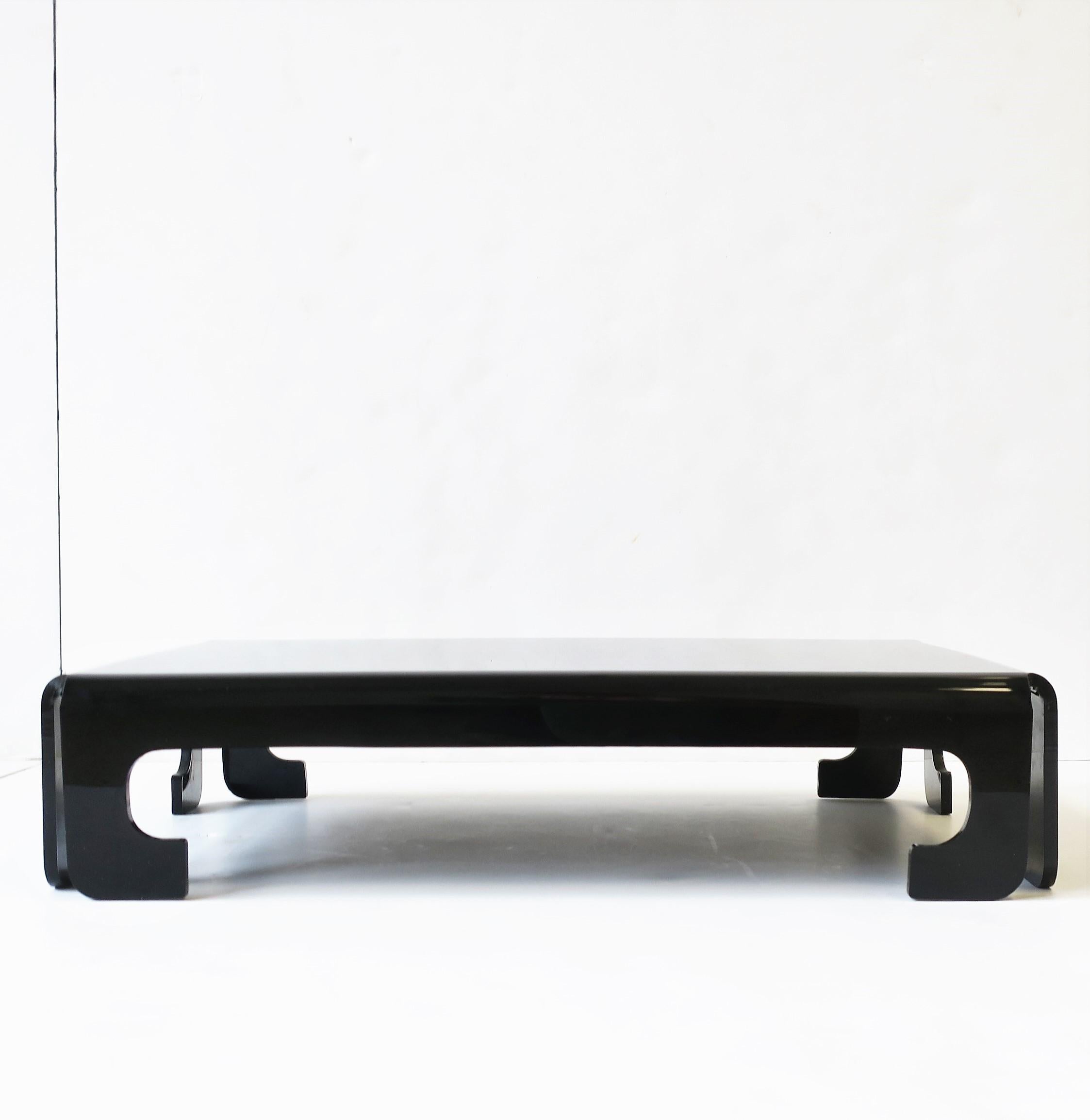Chinoiserie Black Acrylic Tray or Shelf