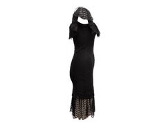 Black Adam Jones Merino Wool-Blend Knit Dress