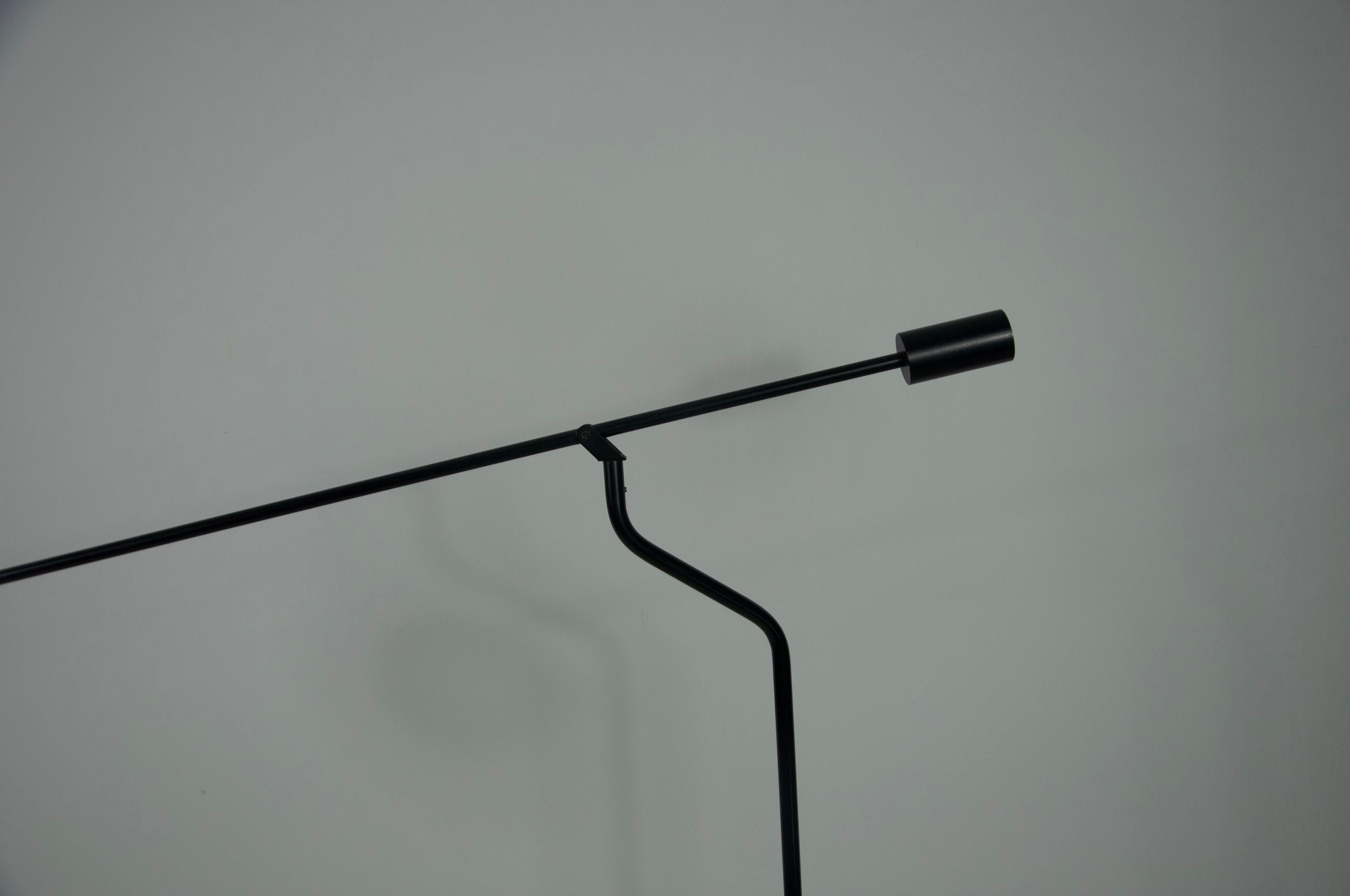 Late 20th Century Black Adjustable Floor Lamp, Germany, 1970s For Sale