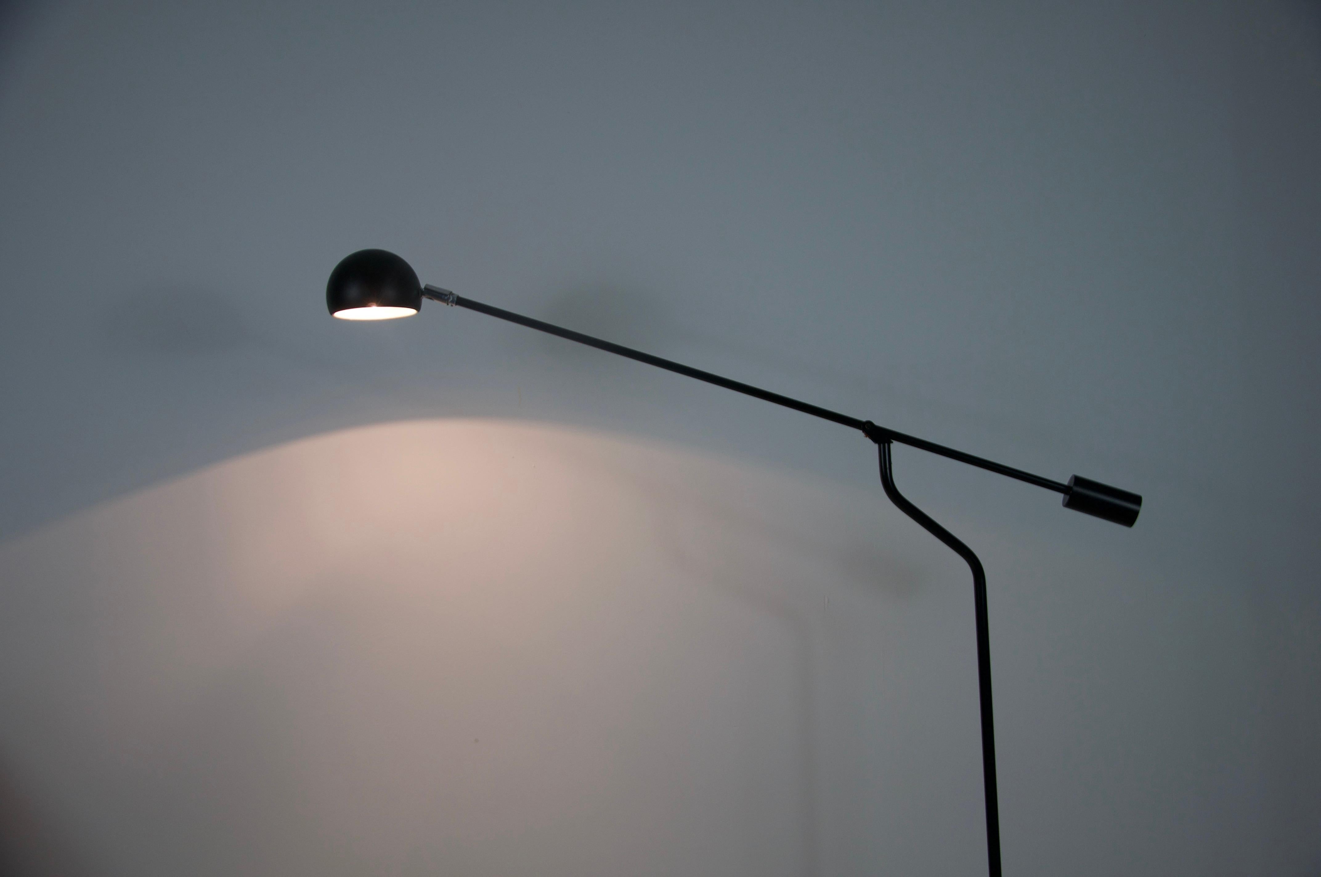 Black Adjustable Floor Lamp, Germany, 1970s For Sale 2
