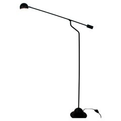 Vintage Black Adjustable Floor Lamp, Germany, 1970s
