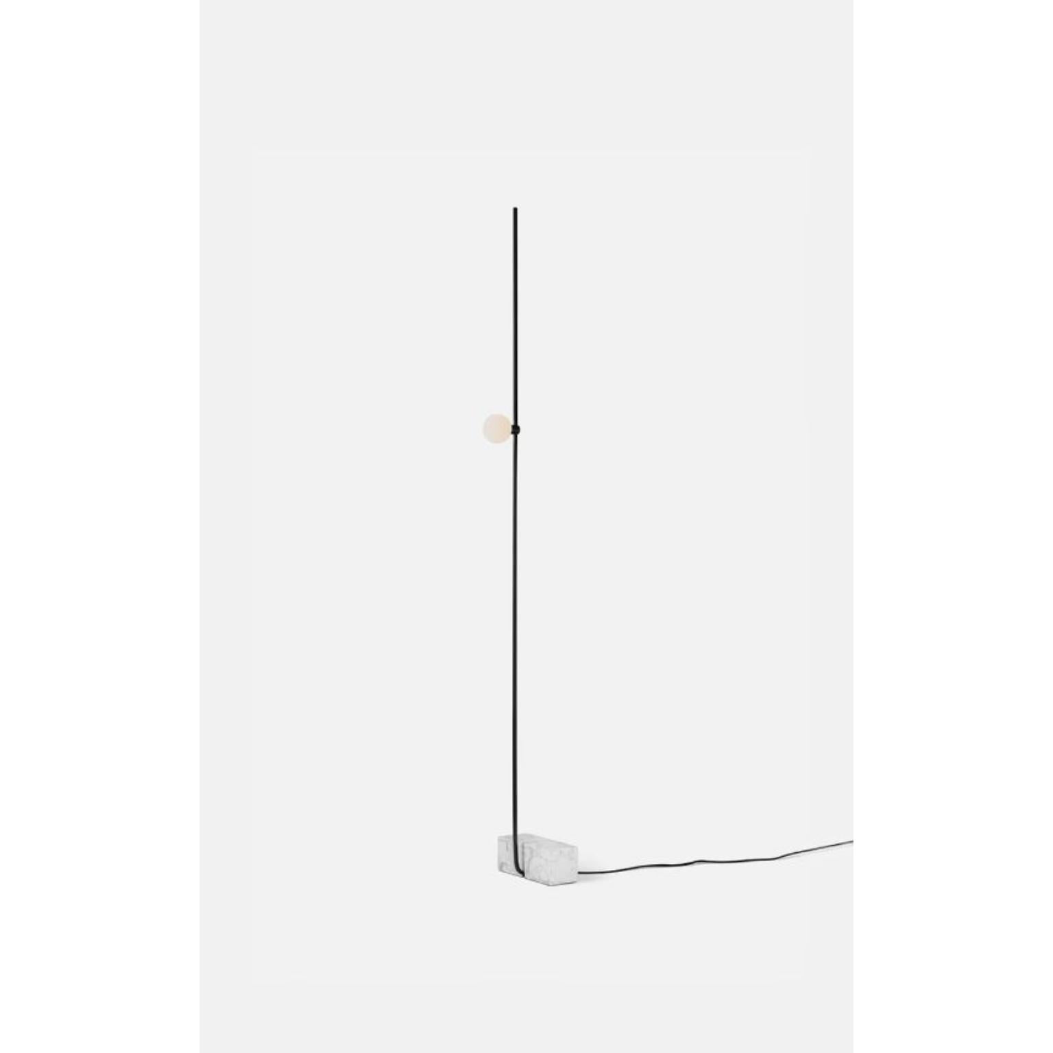 Post-Modern Black Adobe Floor Lamp by Wentz For Sale