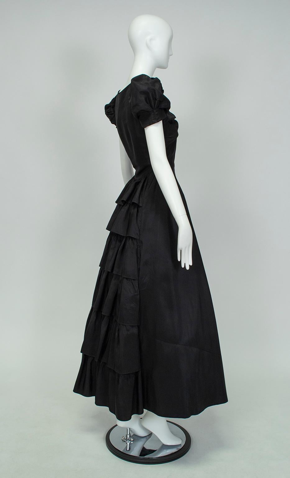 black regency dress