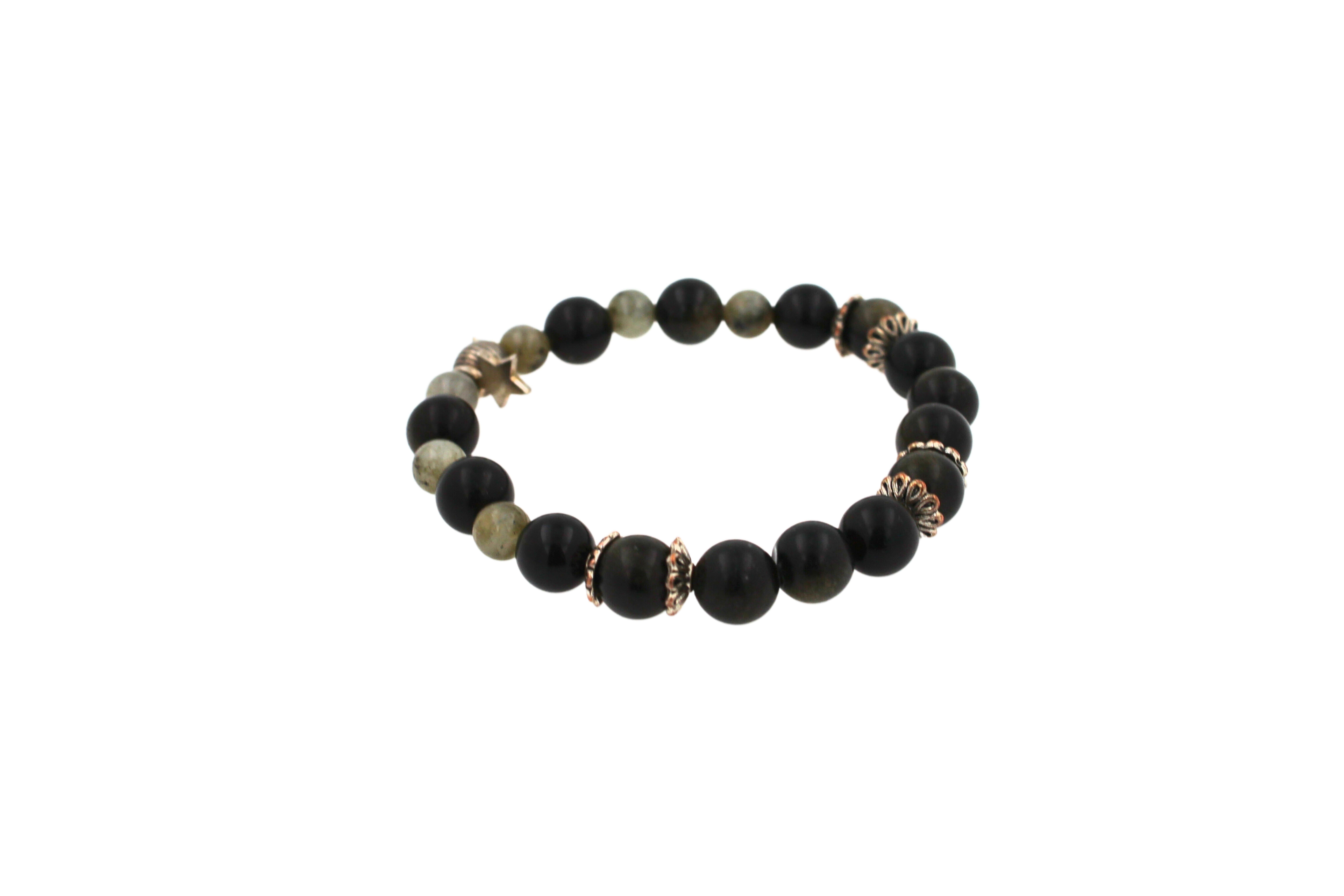 Black Agate Grey Earth Gemstone Round Chakra Beads Stretchy Unique Statement Bracelet
Size of Bracelet - Fits Wrist Sizes of 6-9 Inches (Flexible Stretching Wire)
Natural, Genuine Gemstones