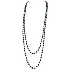 Collana di agata nera.