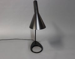 Black AJ Table Lamp, Model 1808, by Arne Jacobsen and Louis Poulsen, 1960