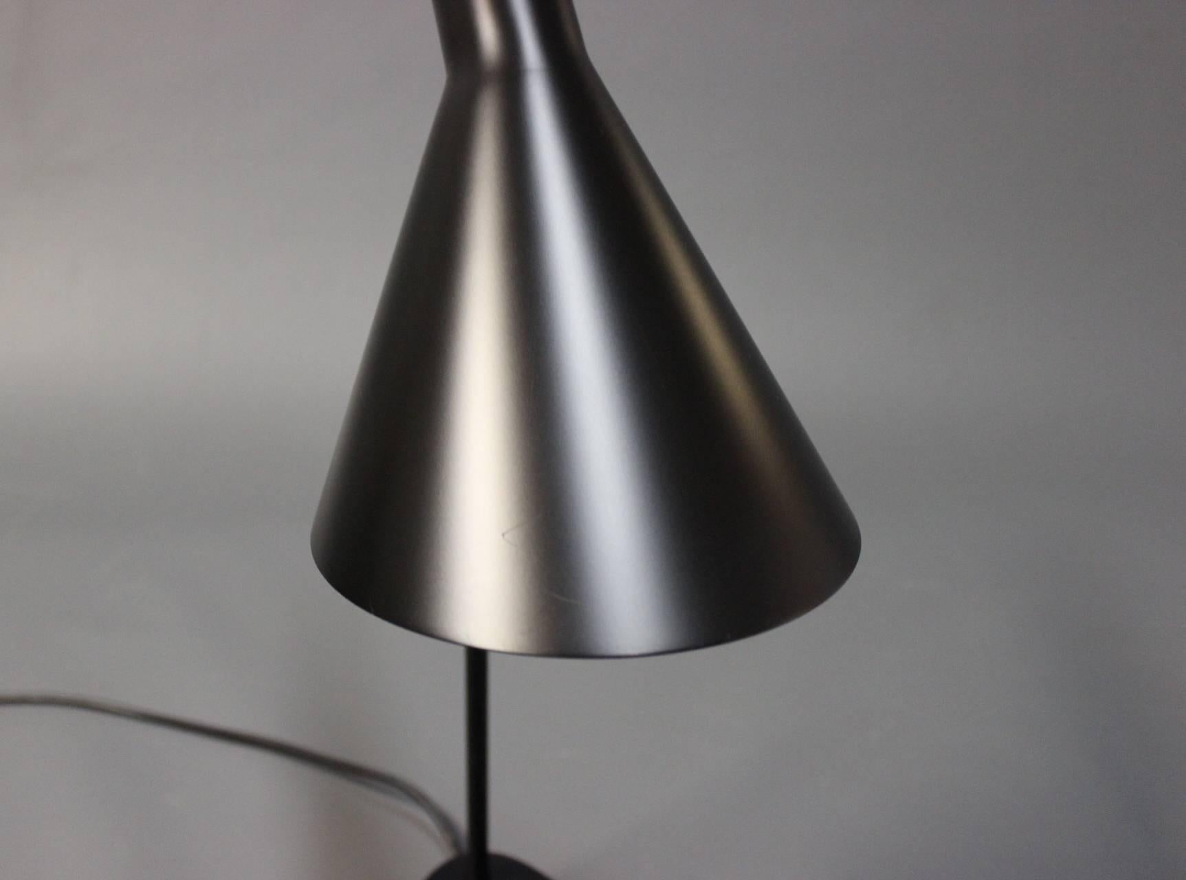 Metal Black AJ Table Lamp, Model 1808, by Arne Jacobsen and Louis Poulsen, 1960