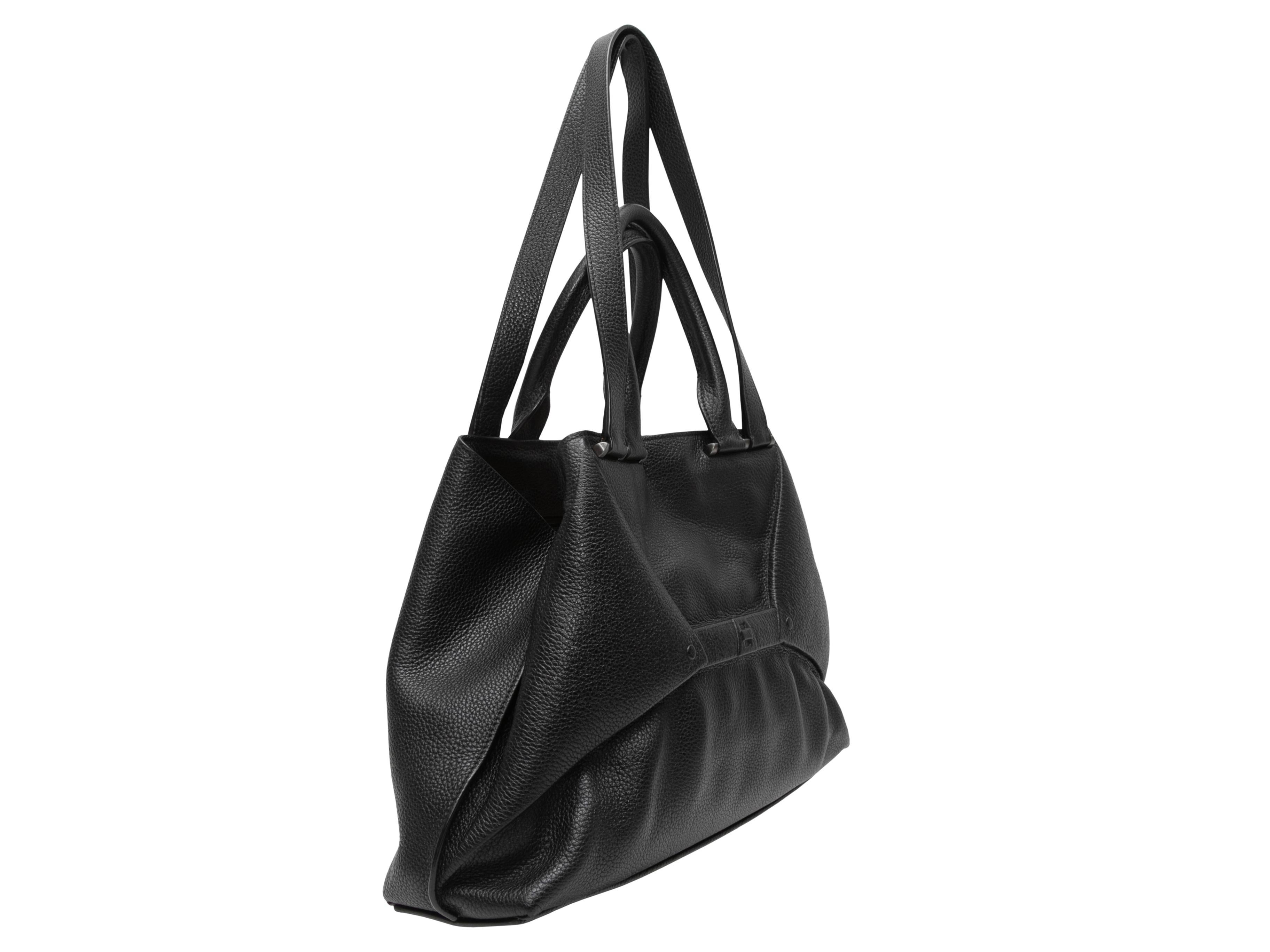 Black Akris Leather Tote Bag For Sale 1