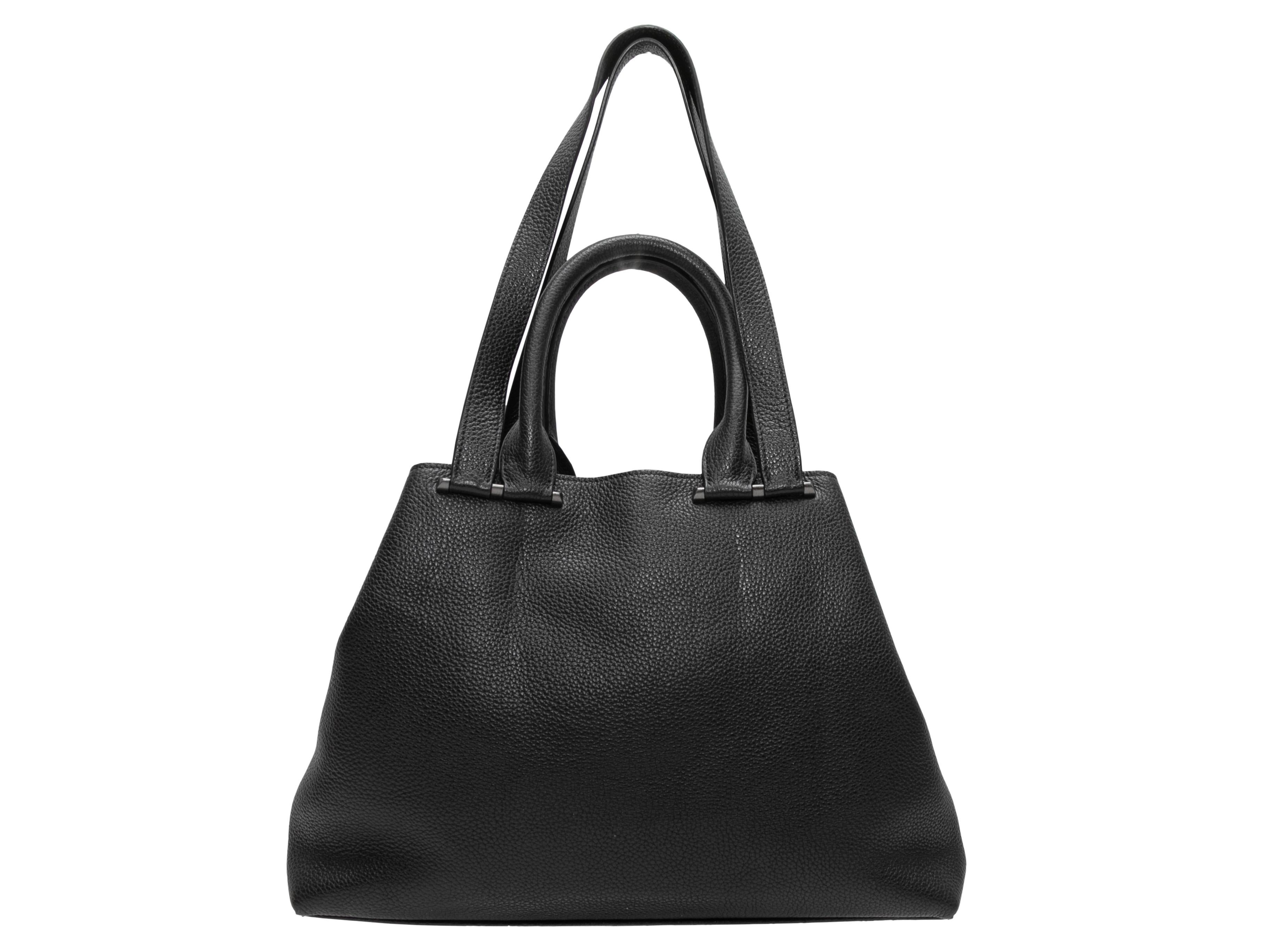 Black Akris Leather Tote Bag For Sale 2