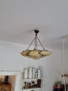 Black Alabaster  Pendant light  Germany  30's