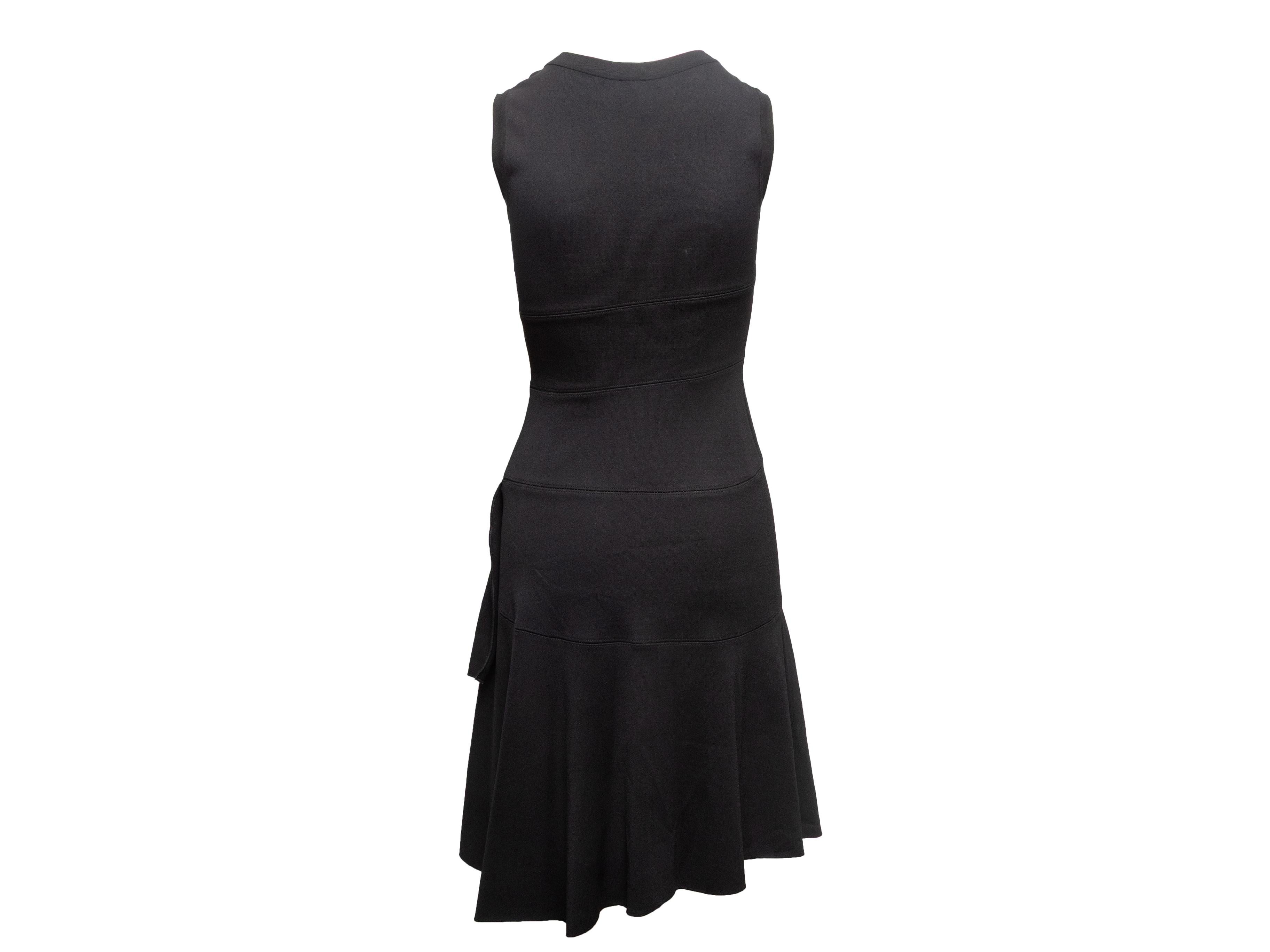 Black Alaia Sleeveless Asymmetrical Hem Dress Size FR 40 Bon état - En vente à New York, NY