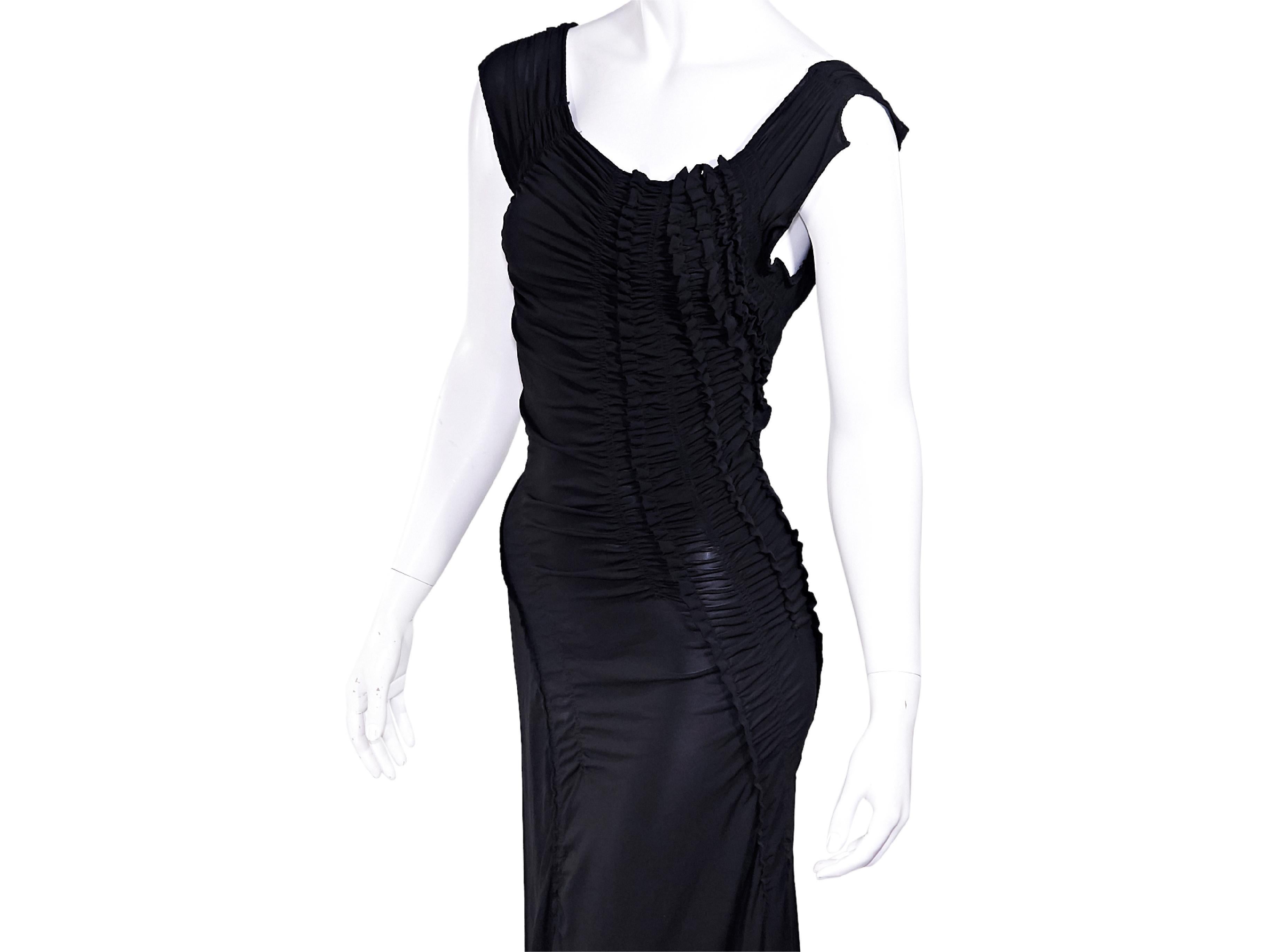 Women's Black Alberta Feretti Ruched Gown