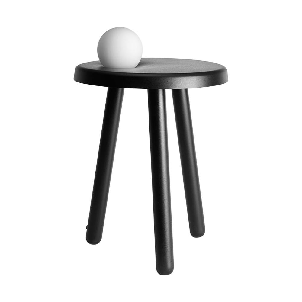 Table et lampe Alby noires par Mason Editions