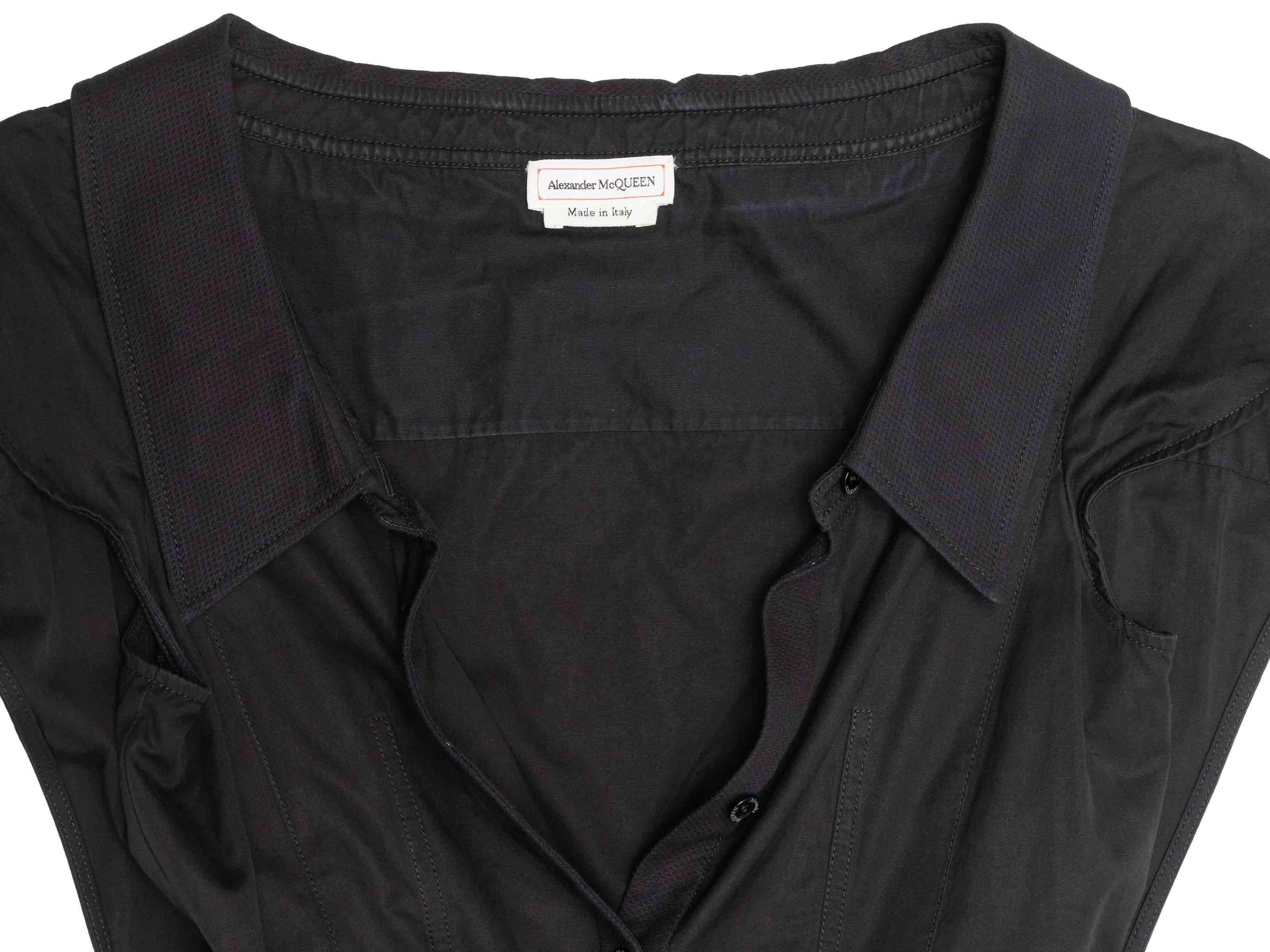 Schwarzes Alexander McQueen Kleid mit Cap-Ärmeln in A-Linie Größe IT 38 Damen im Angebot