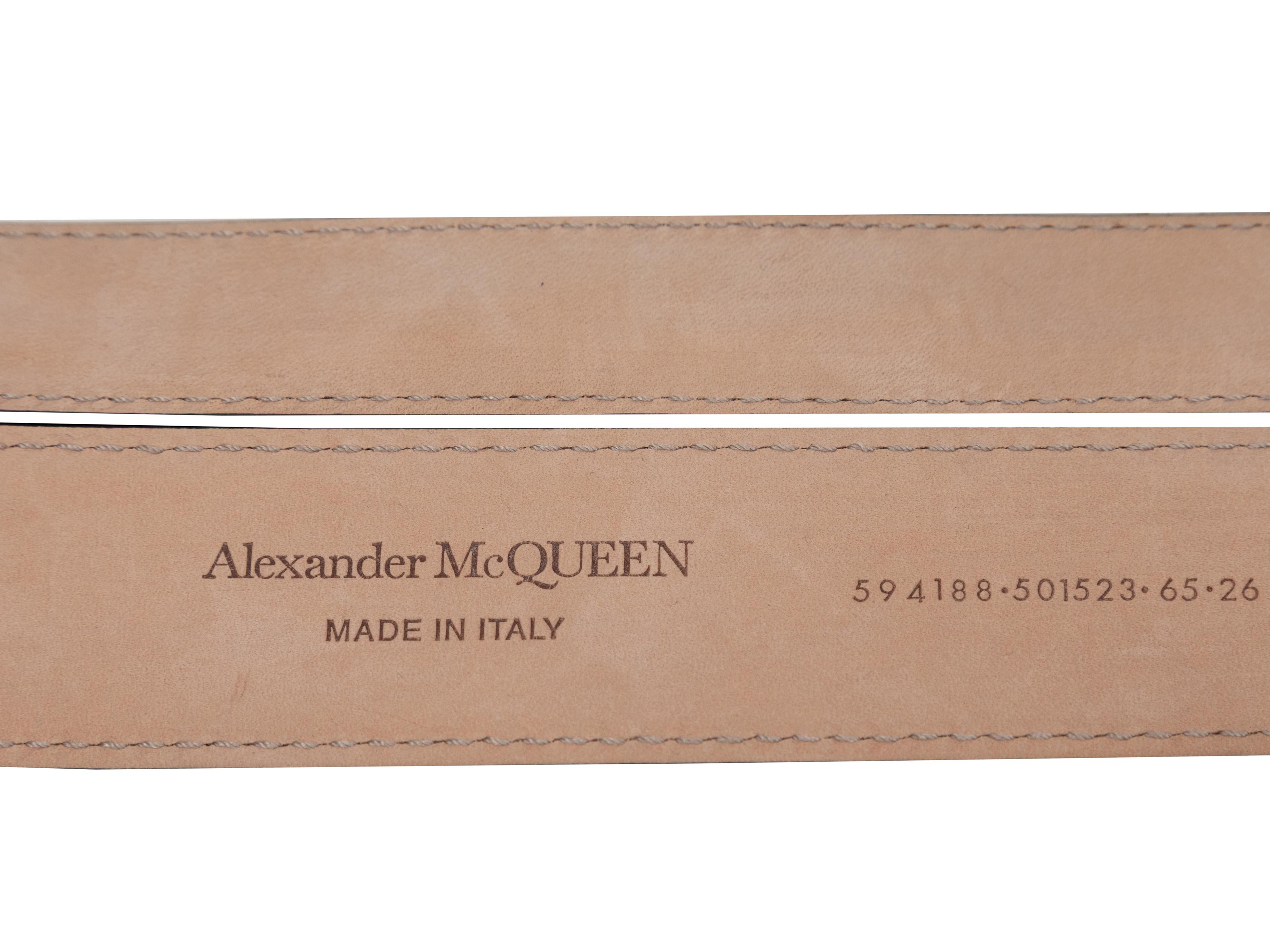 Cintura nera con doppia fibbia Alexander McQueen Taglia XS In condizioni buone in vendita a New York, NY
