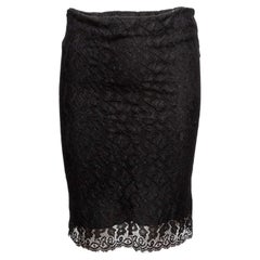 Black Alexander McQueen Lace Pencil Skirt