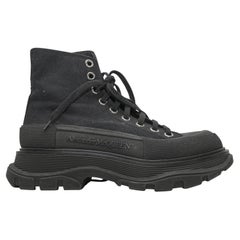 Black Alexander McQueen Platform High-Top Sneakers Size 36