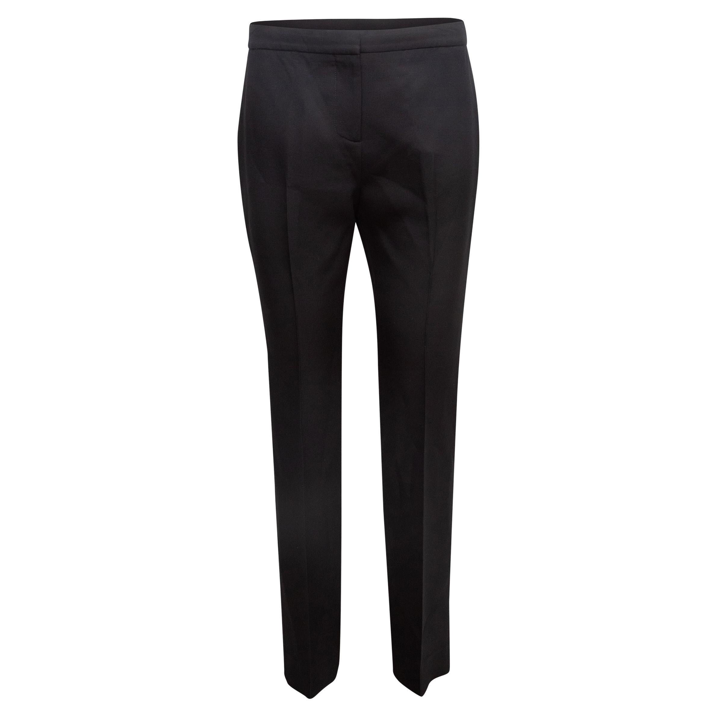 Pantalon droit à plis noir Alexander McQueen Taille IT 42