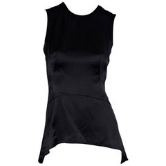 Black Alexander McQueen Sleeveless Silk Blouse