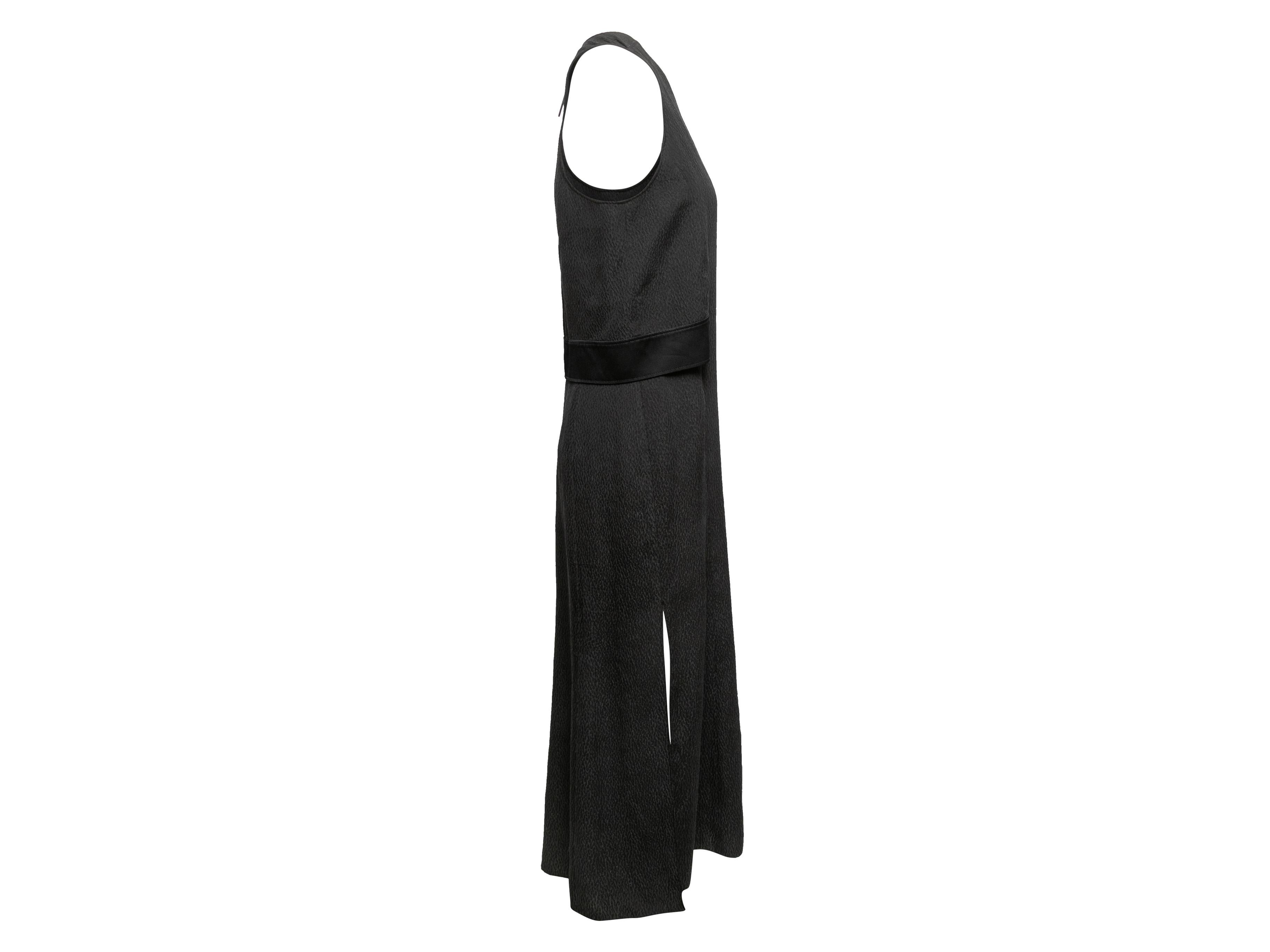 Robe longue texturée noire Alexander McQueen Taille US S Pour femmes en vente