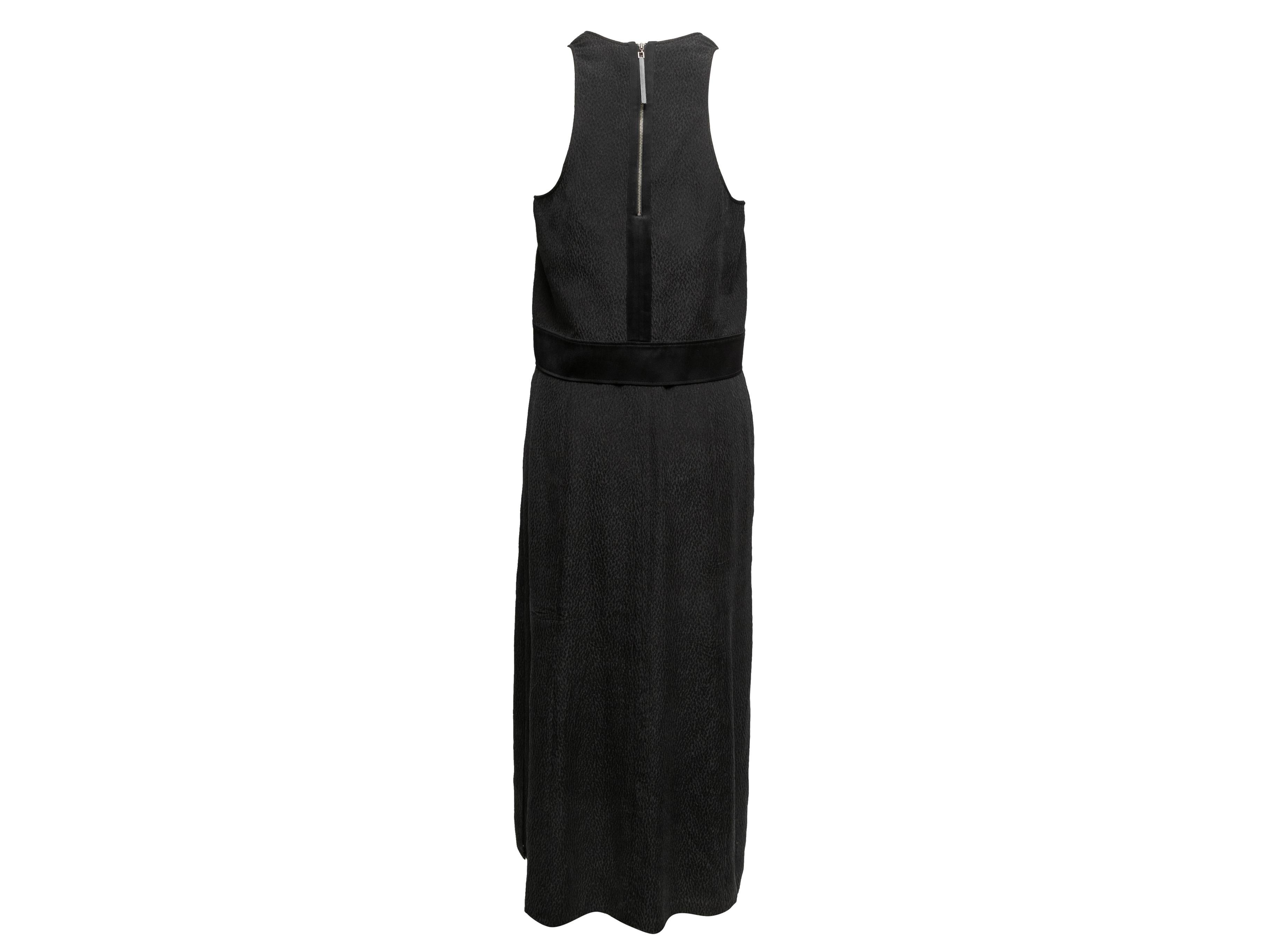 Black Alexander McQueen Textured Maxi Dress Size US S For Sale 1