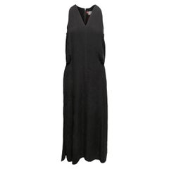 Robe longue texturée noire Alexander McQueen Taille US S