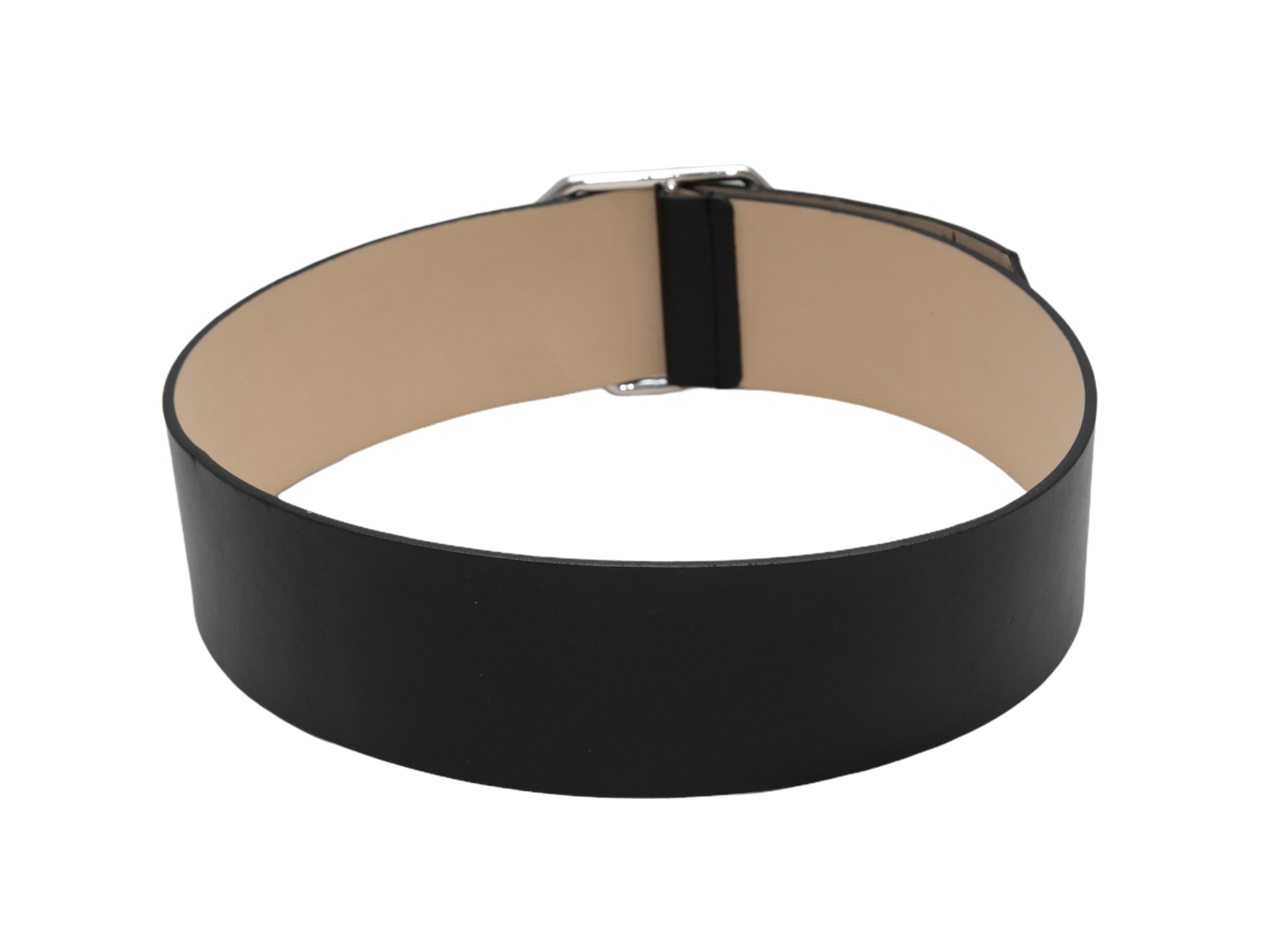 Black Alexander McQueen Wide Leather Belt Size US S In Good Condition For Sale In New York, NY