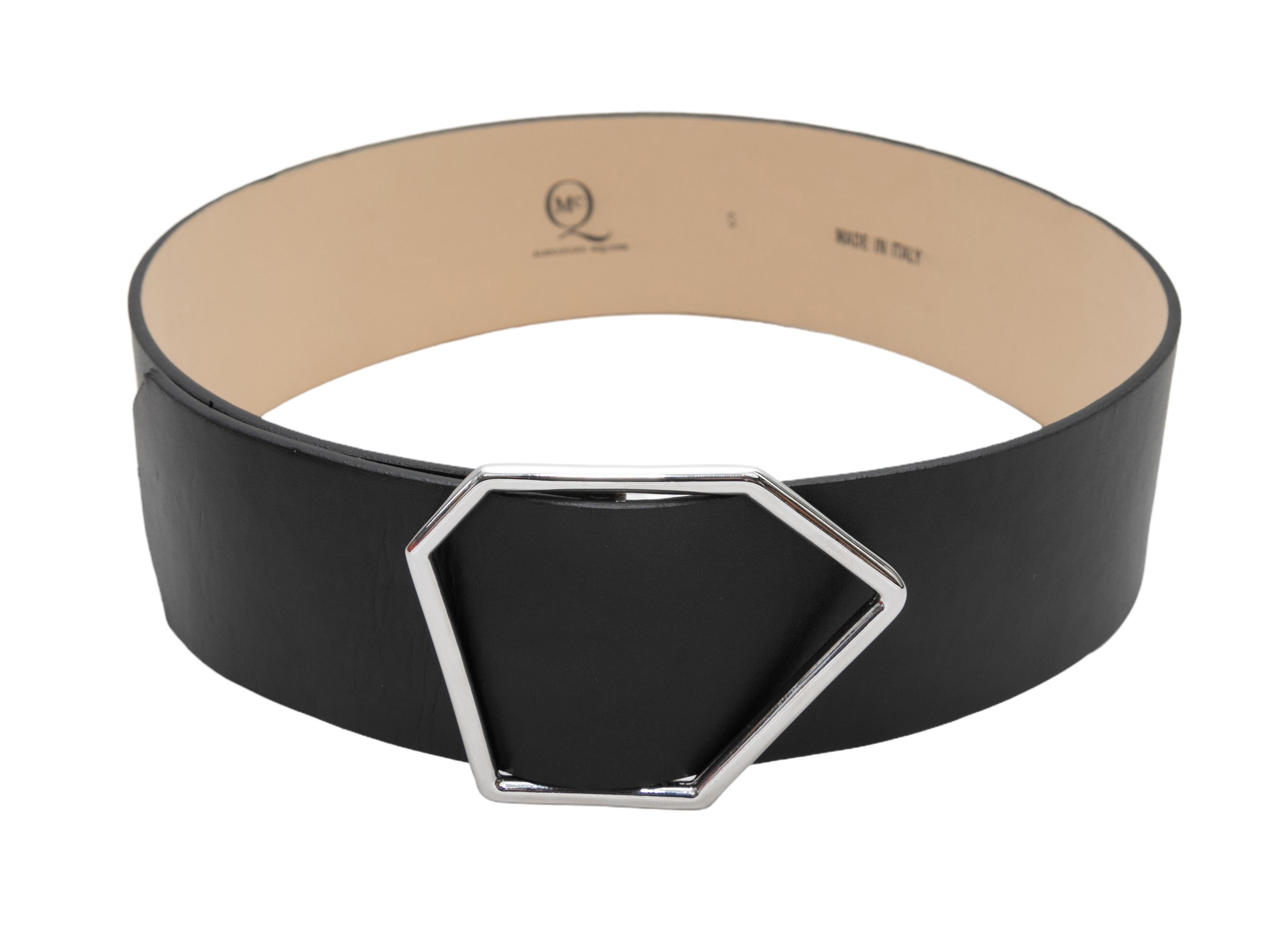 Women's or Men's Black Alexander McQueen Wide Leather Belt Size US S For Sale