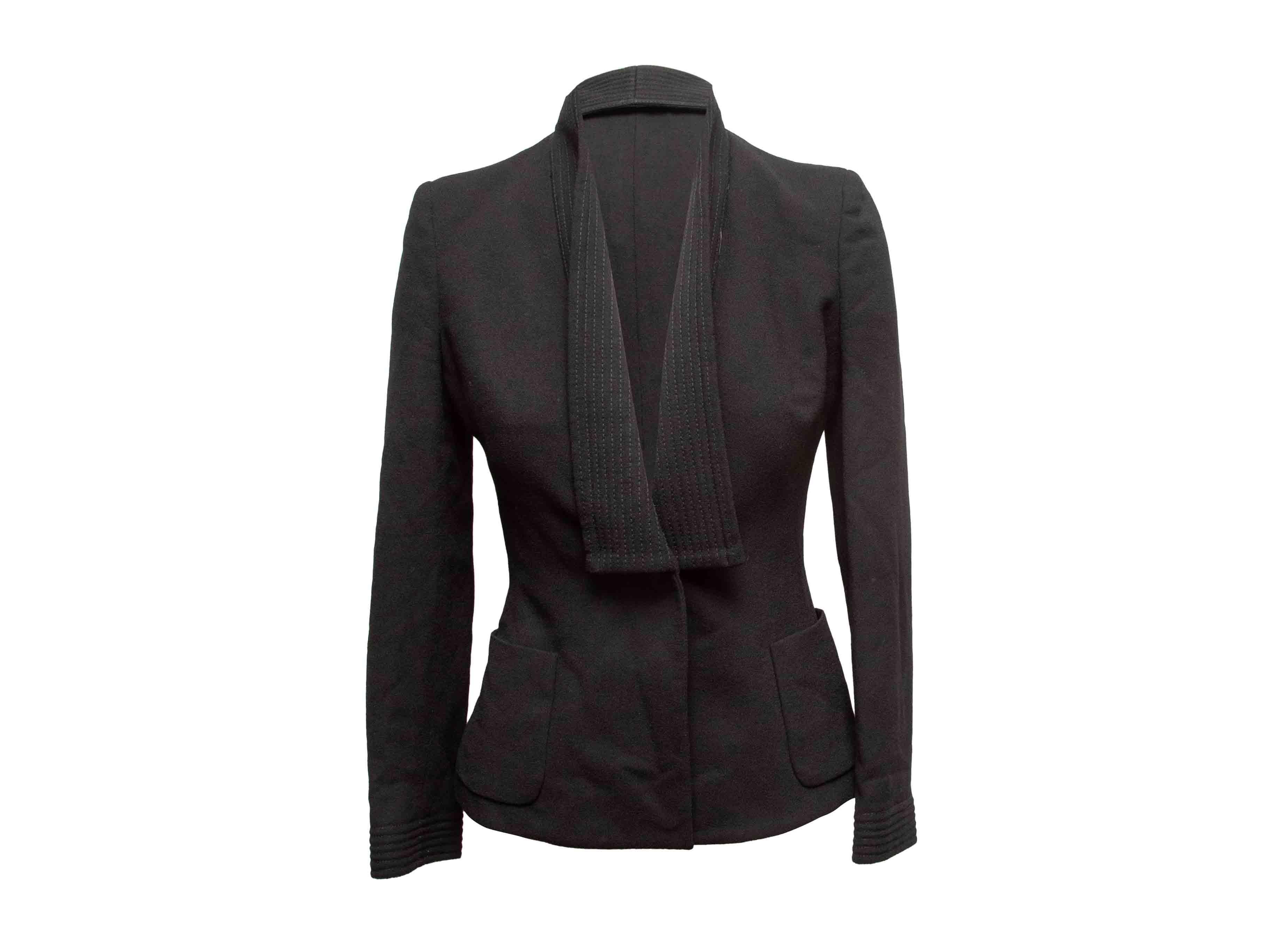 Nero Blazer nero in lana di Alexander McQueen taglia IT 40 in vendita