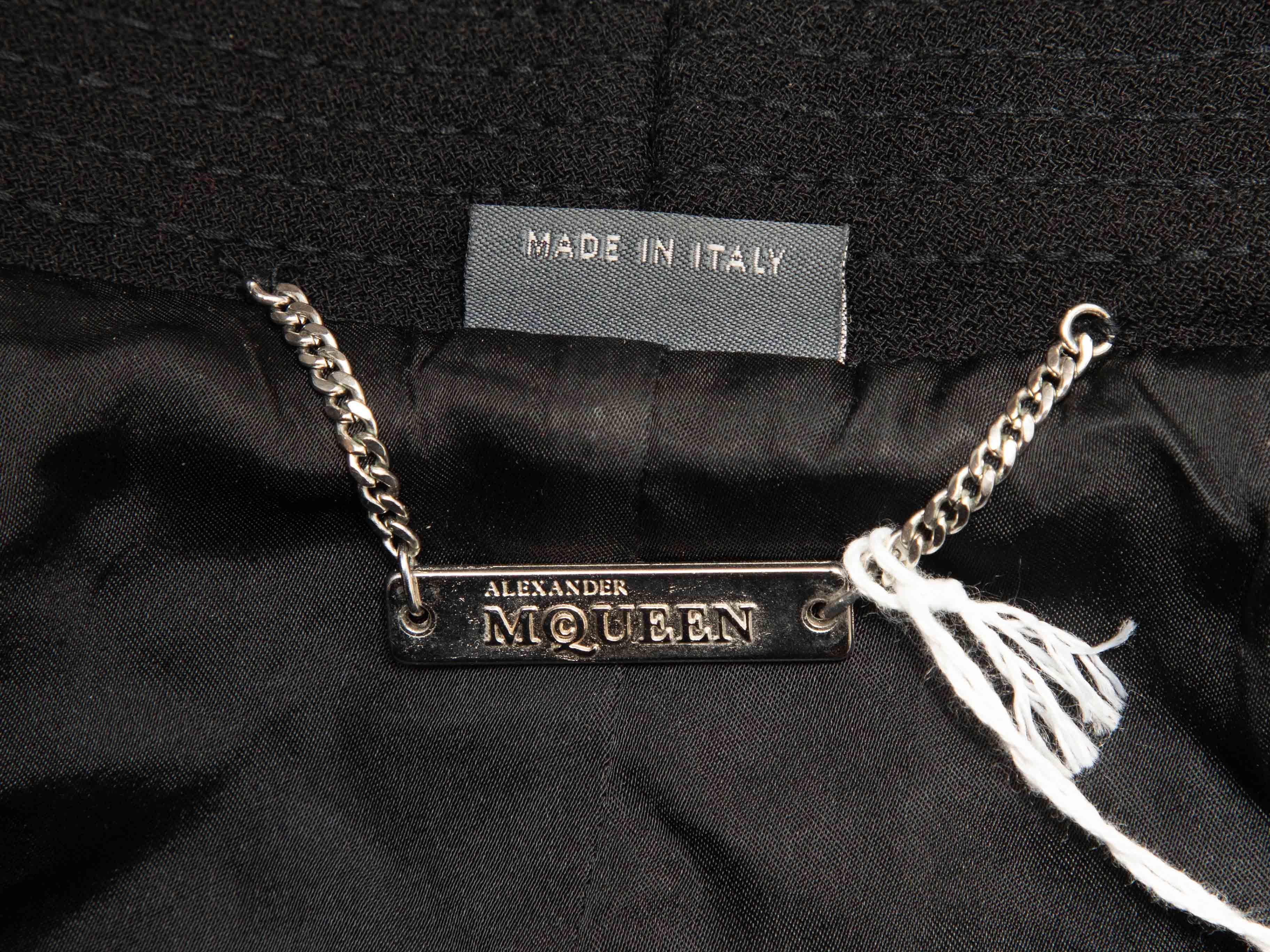 Blazer nero in lana di Alexander McQueen taglia IT 40 in vendita 1