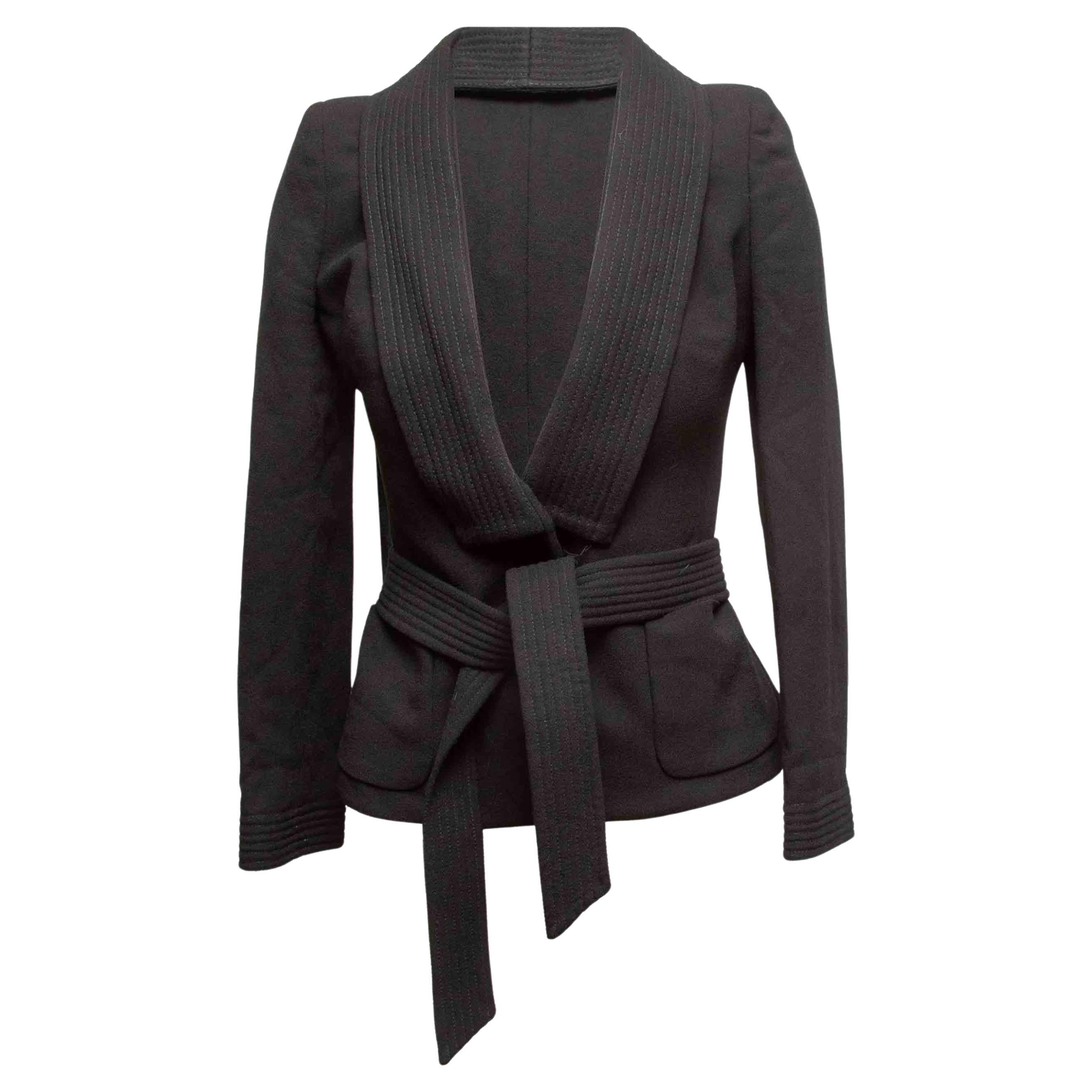 Blazer nero in lana di Alexander McQueen taglia IT 40 in vendita