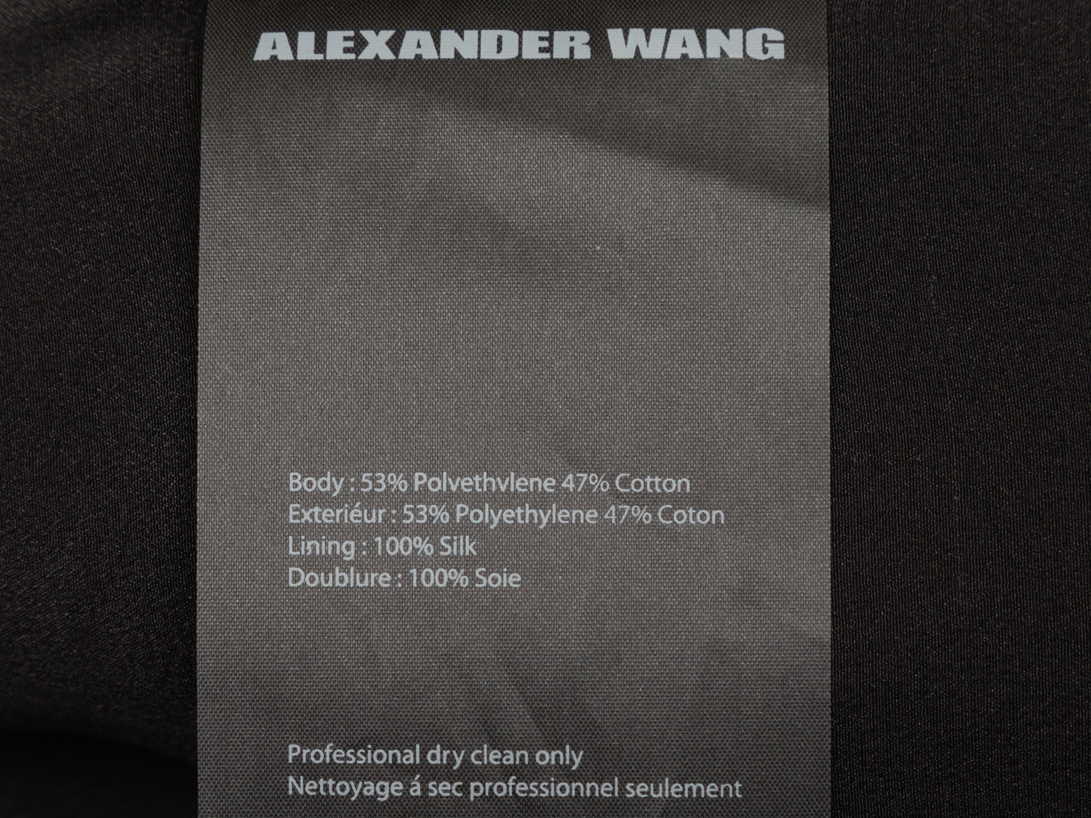Nero Blazer nero con collo a scialle di Alexander Wang, taglia US 8 in vendita