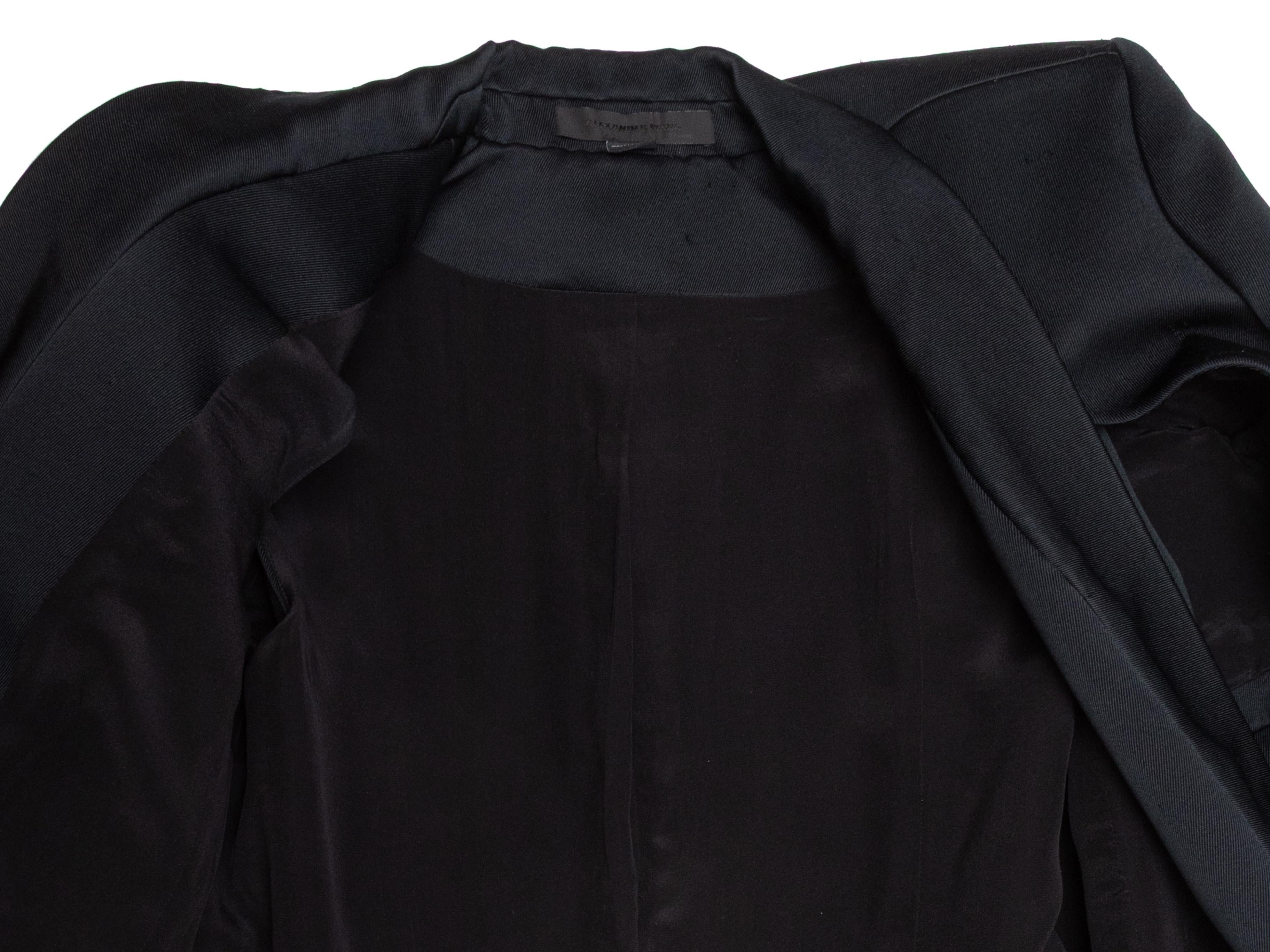 Blazer nero con collo a scialle di Alexander Wang, taglia US 8 in vendita 1
