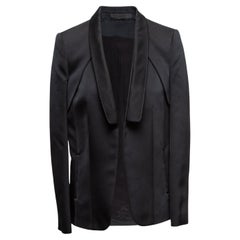 Black Alexander Wang Shawl Collar Blazer Size US 8