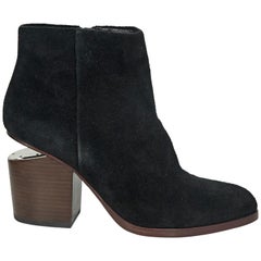 Black Alexander Wang Suede Gabi Ankle Boots