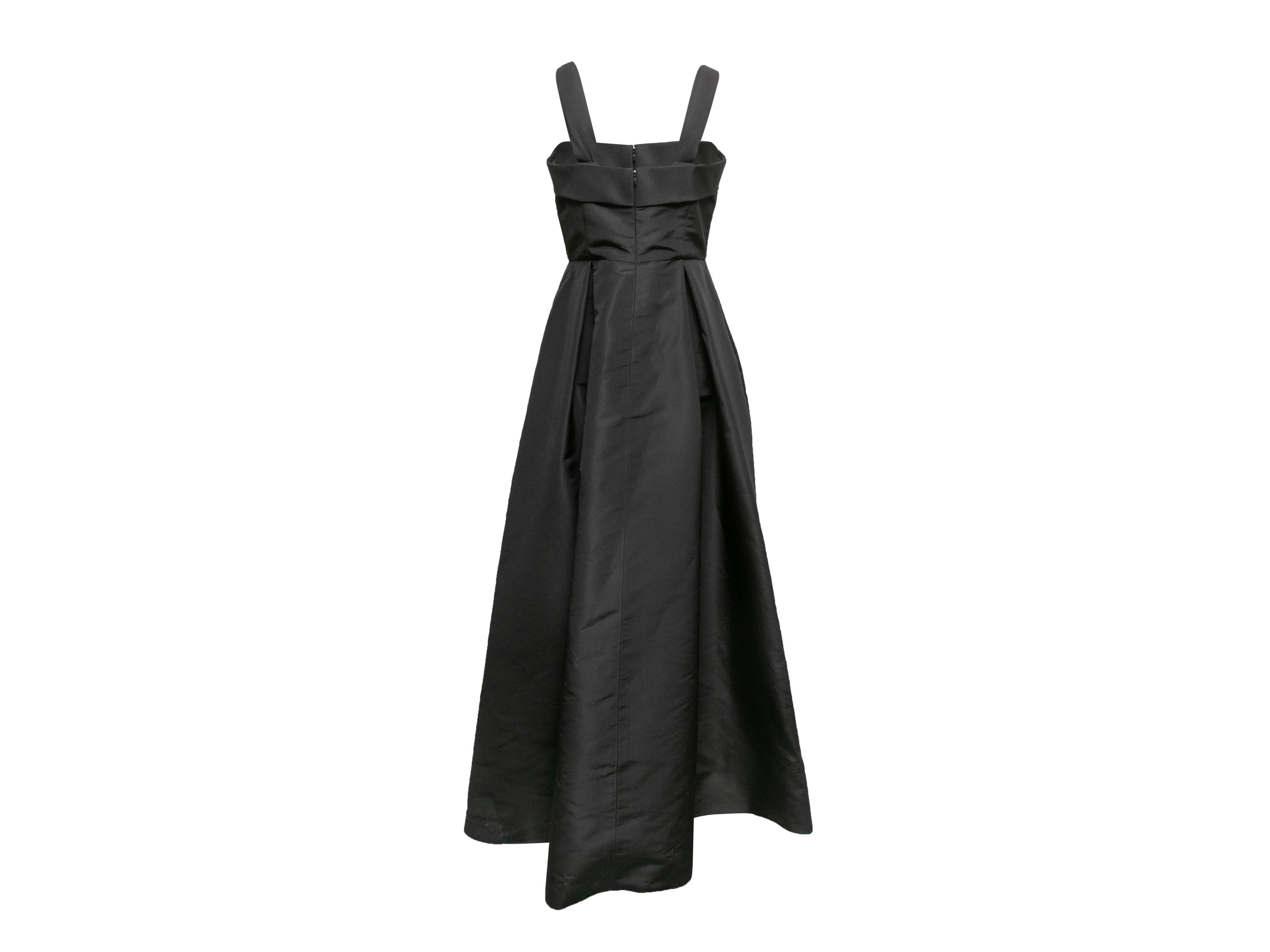 Schwarzes ärmelloses Alexia Maria Seidenkleid mit Schleife in Schwarz Größe US 10 im Zustand „Gut“ im Angebot in New York, NY
