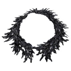 "Black Algae" Necklace in Oxidized Silver by Romoherrera