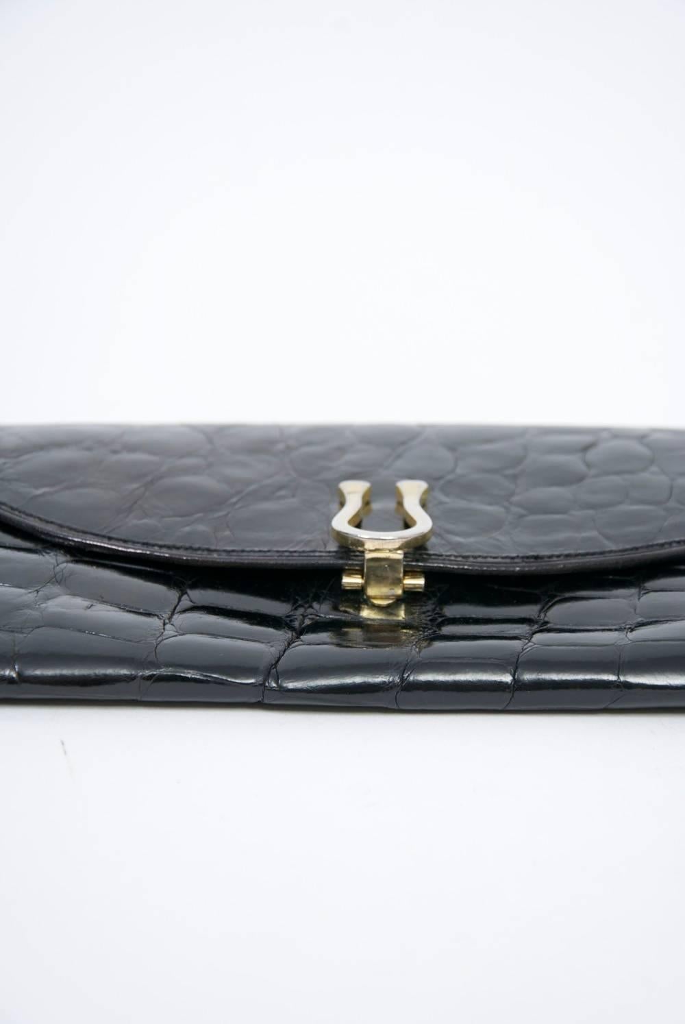 Black Alligator Clutch/Wallet 1