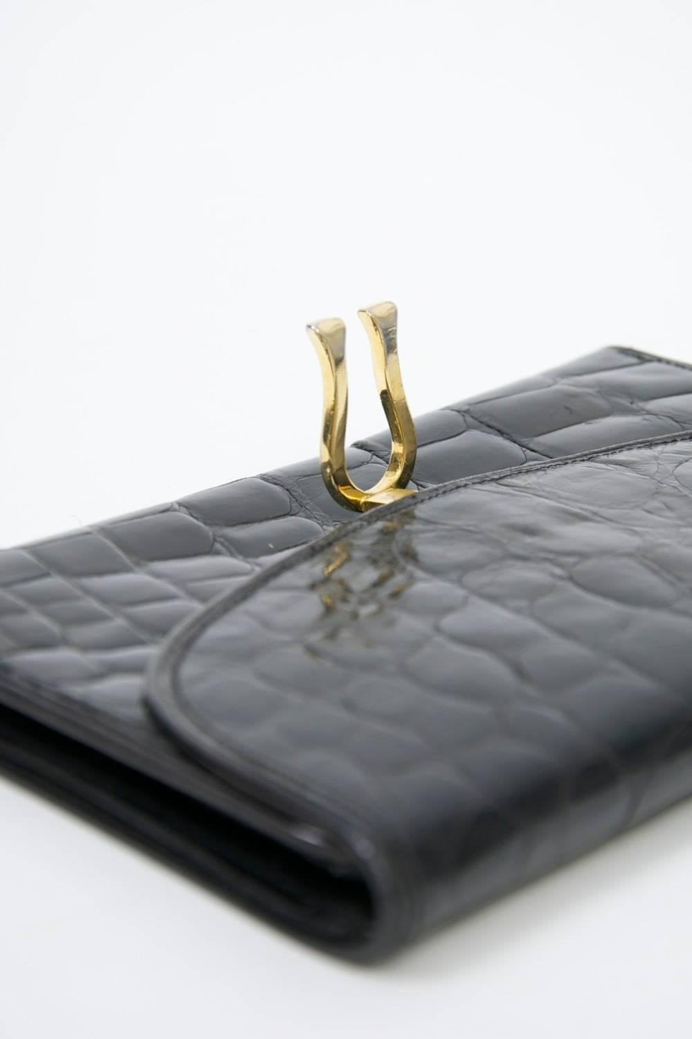 Black Alligator Clutch/Wallet 2