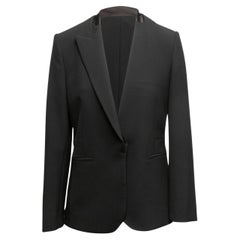 Blazer nero con colletto asimmetrico AllSaints Leigh taglia US 4