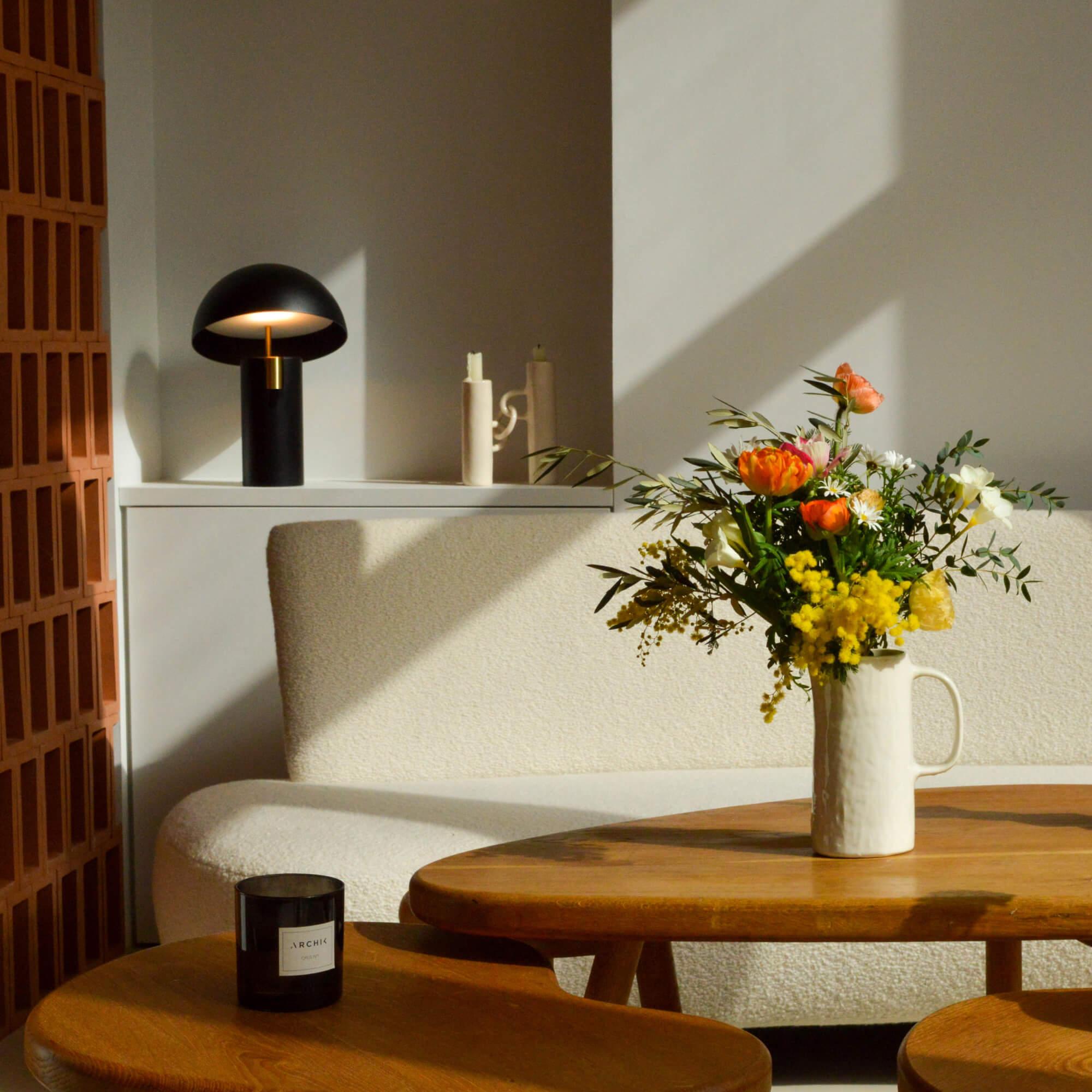 French Black Alto Lamp by JAUNE STUDIO For Sale