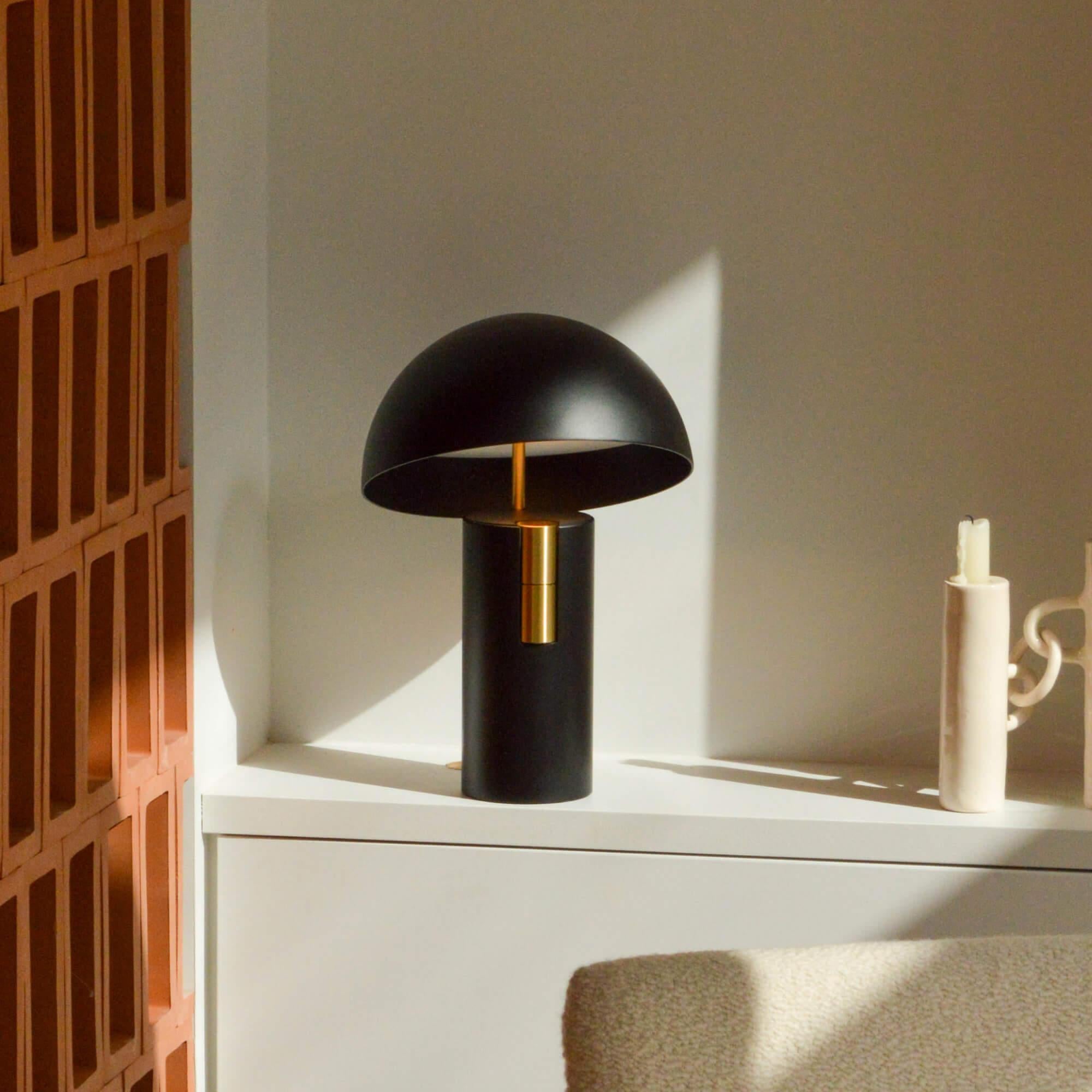 French Black Alto Speaker Lamp by JAUNE STUDIO For Sale