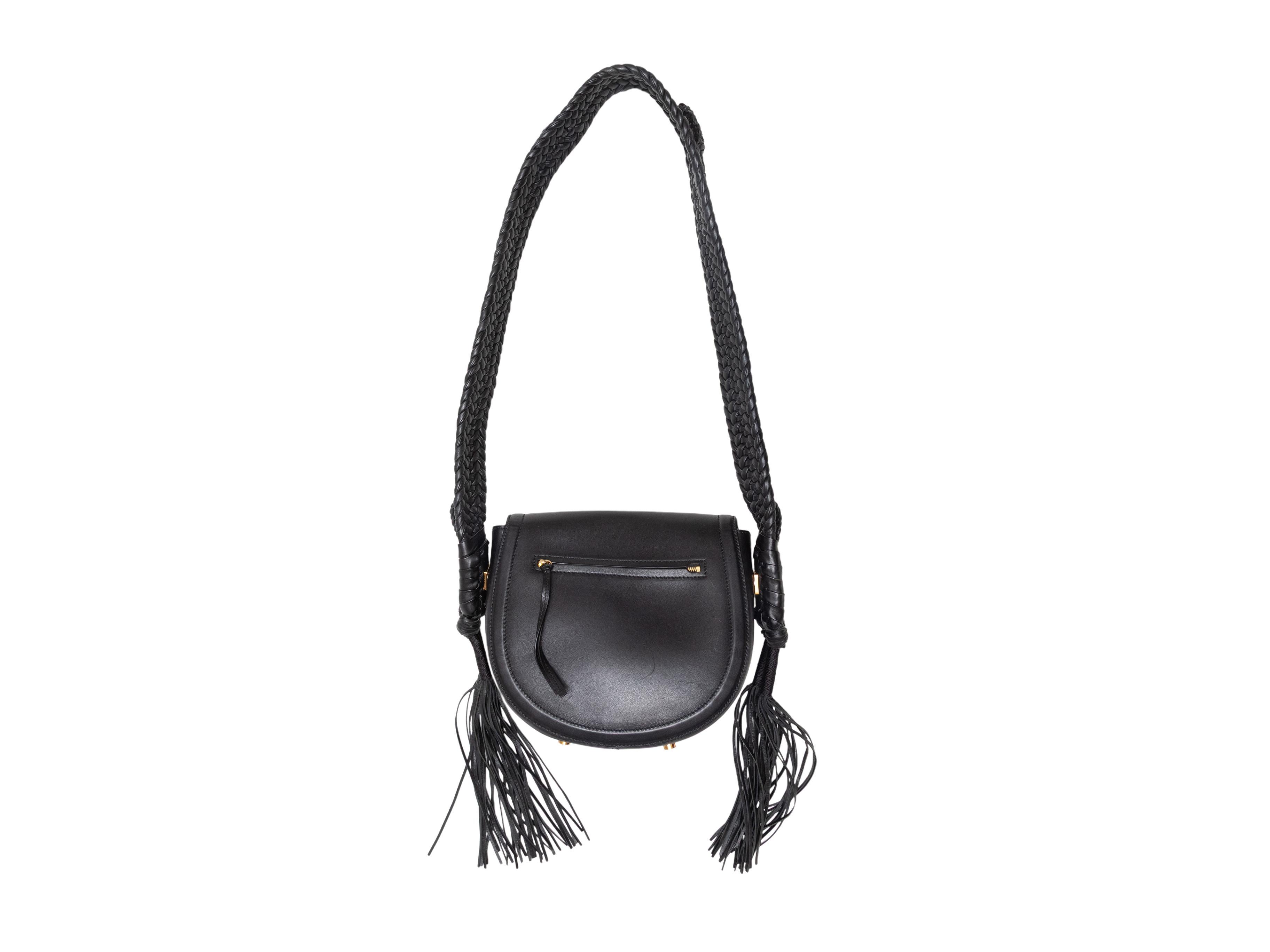 Black Altuzzara Ghianda Bullrope Saddle Bag im Angebot 1