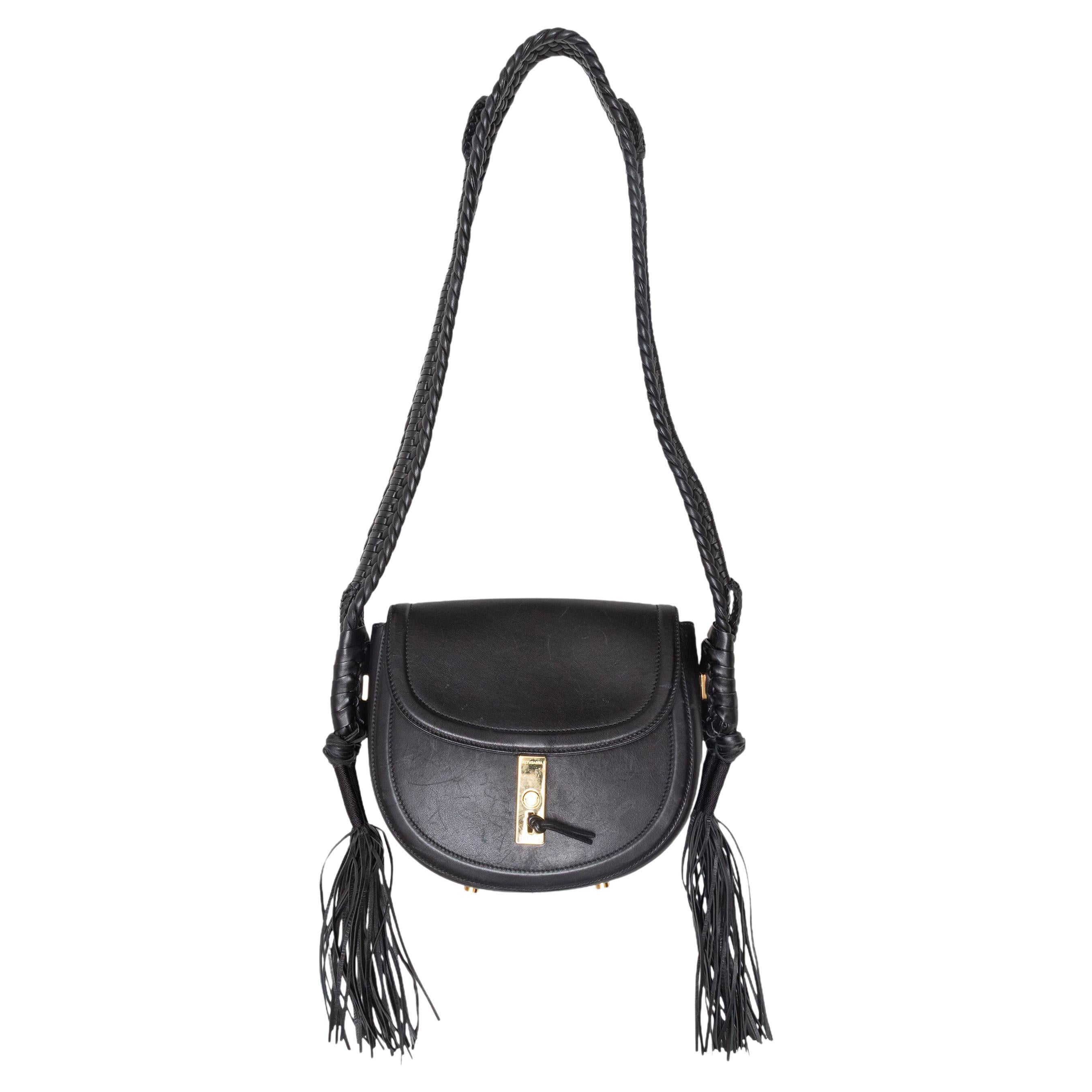 Black Altuzzara Ghianda Bullrope Saddle Bag im Angebot