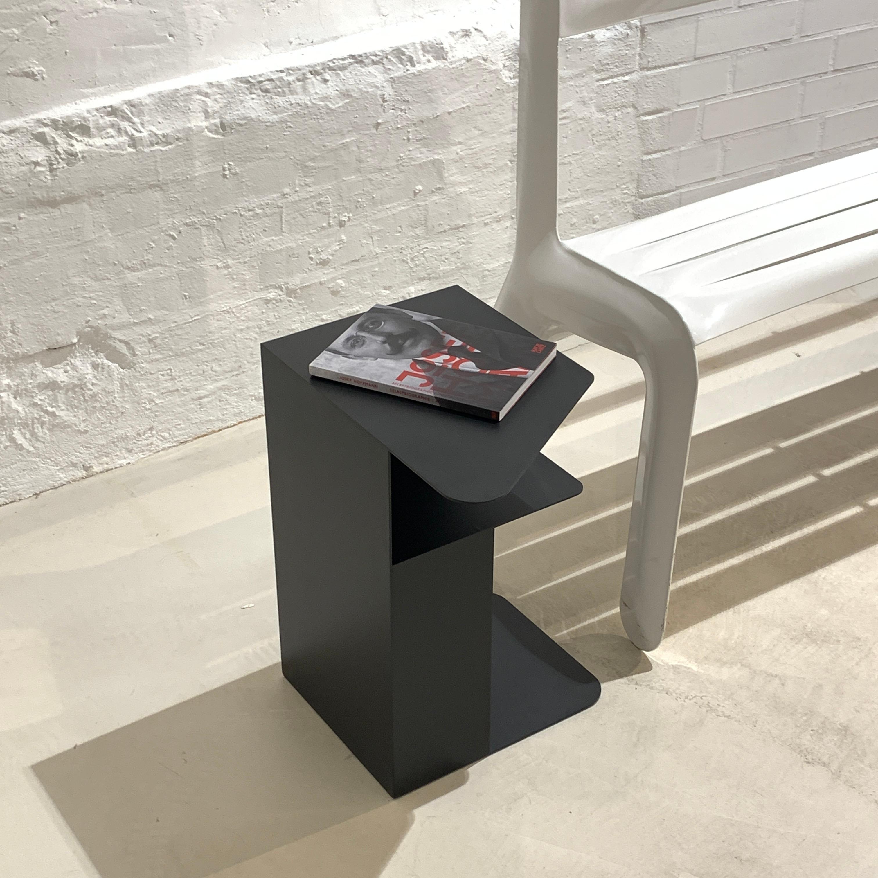 Black Aluminium Side Table, contemporary minimalist om26 by mjiila - in stock For Sale 11