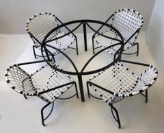 Patio-Set aus schwarzem Aluminium und weißem Vinyl von Brown Jordan